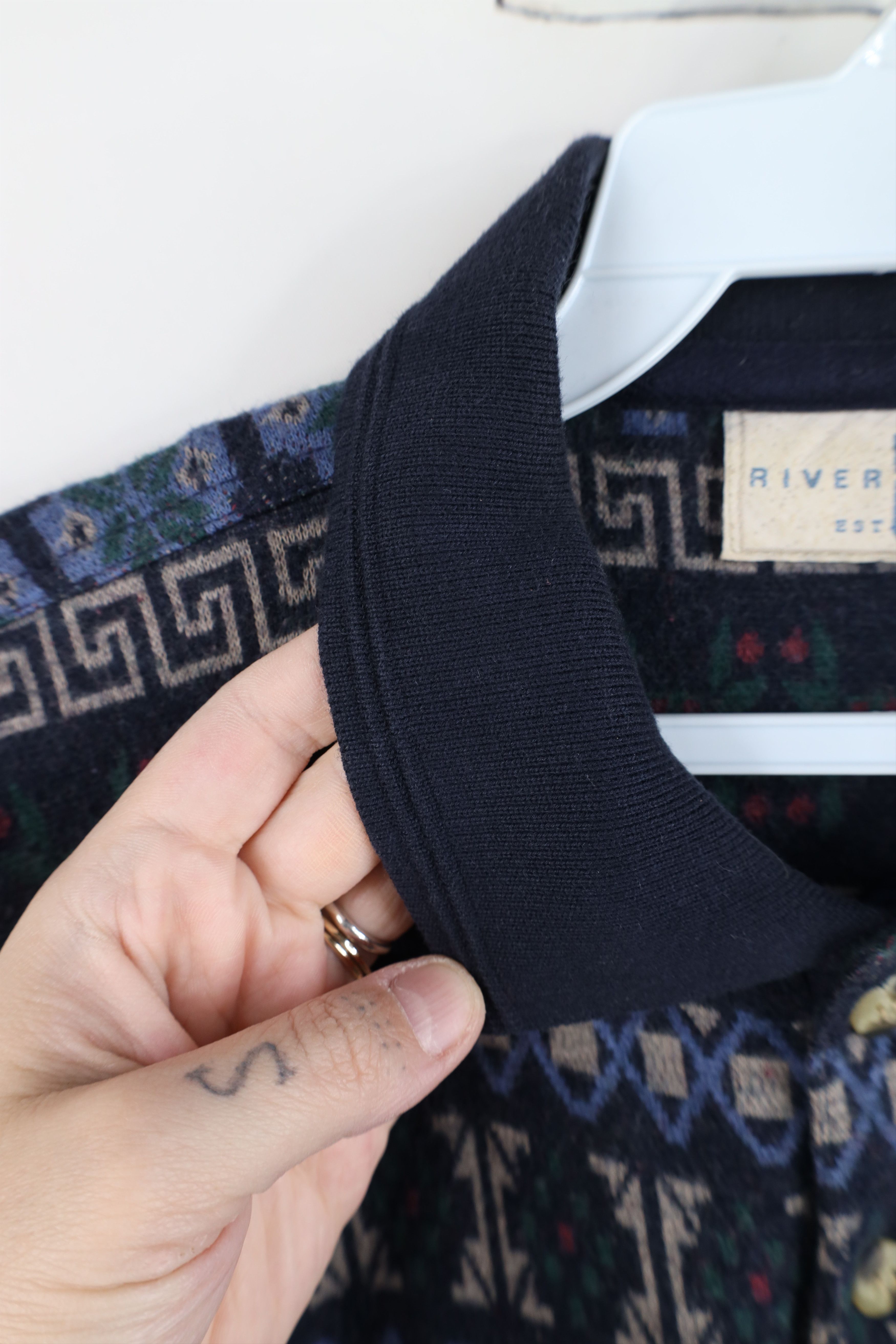 Vintage Vintage 90s Streetwear Fair Isle Long Sleeve Rugby Polo Size US XL / EU 56 / 4 - 5 Thumbnail