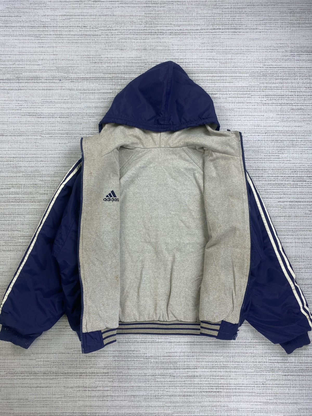 Adidas × Vintage Vintage Y2K Adidas 3 Striped Reversible Hoodie Jacket Size US XL / EU 56 / 4 - 4 Thumbnail