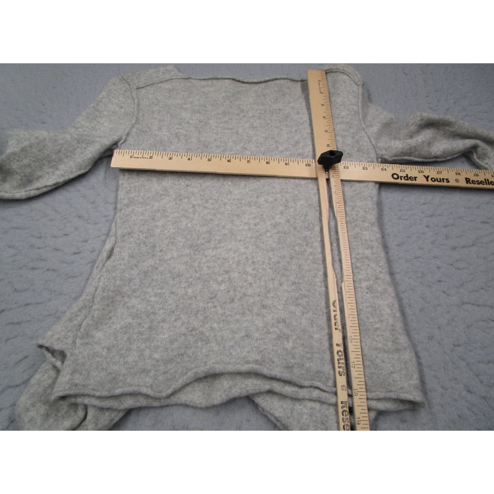 James Perse Brochu Walker Cashmere Sweater Womens Extra Small Gray Long Sleeve Wrap Size XS / US 0-2 / IT 36-38 - 4 Thumbnail