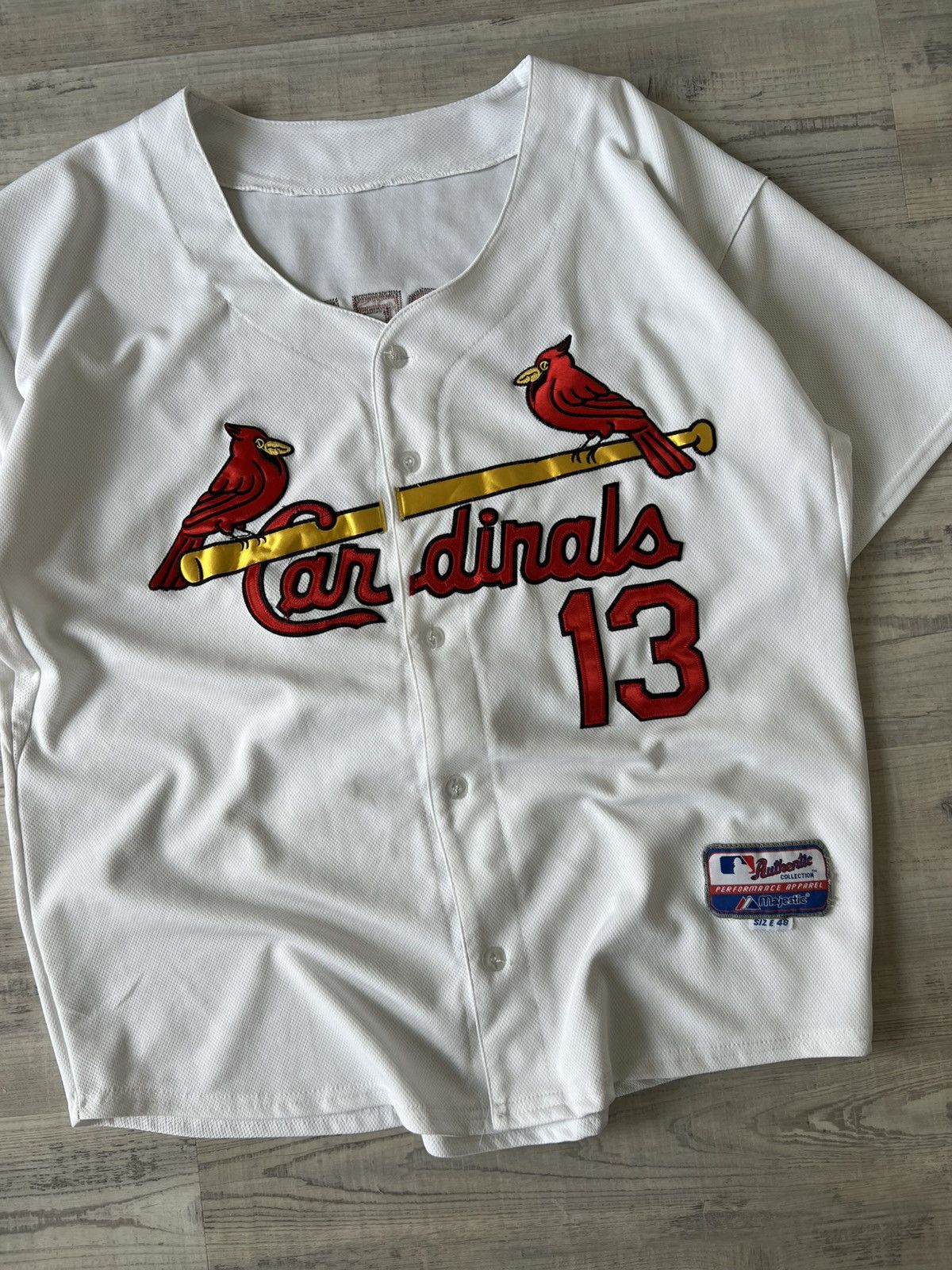 Vintage Vintage MLB St. Louis Cardinals Carpenter Baseball Jersey Size US L / EU 52-54 / 3 - 1 Thumbnail