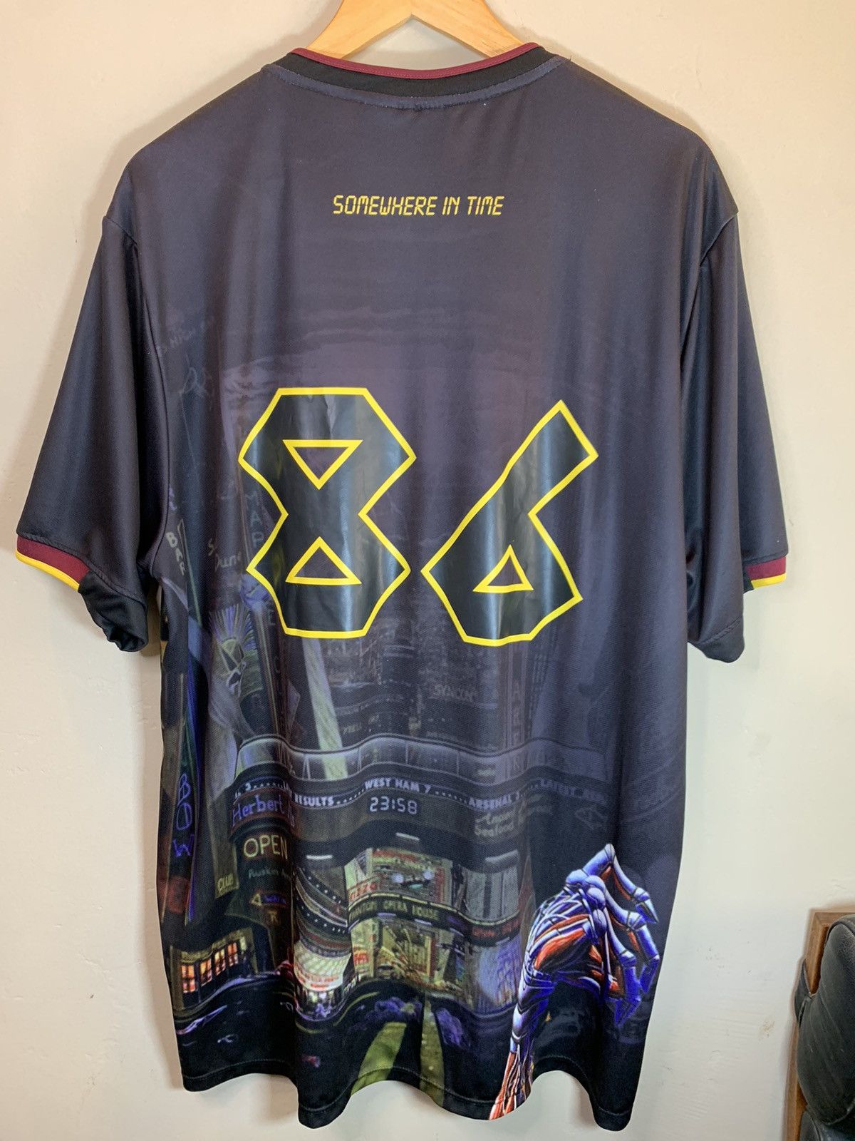 Band Tees × Iron Maiden *RARE* Iron Maiden FC Somewhere In Time Euro Soccer Jersey Size US XL / EU 56 / 4 - 2 Thumbnail