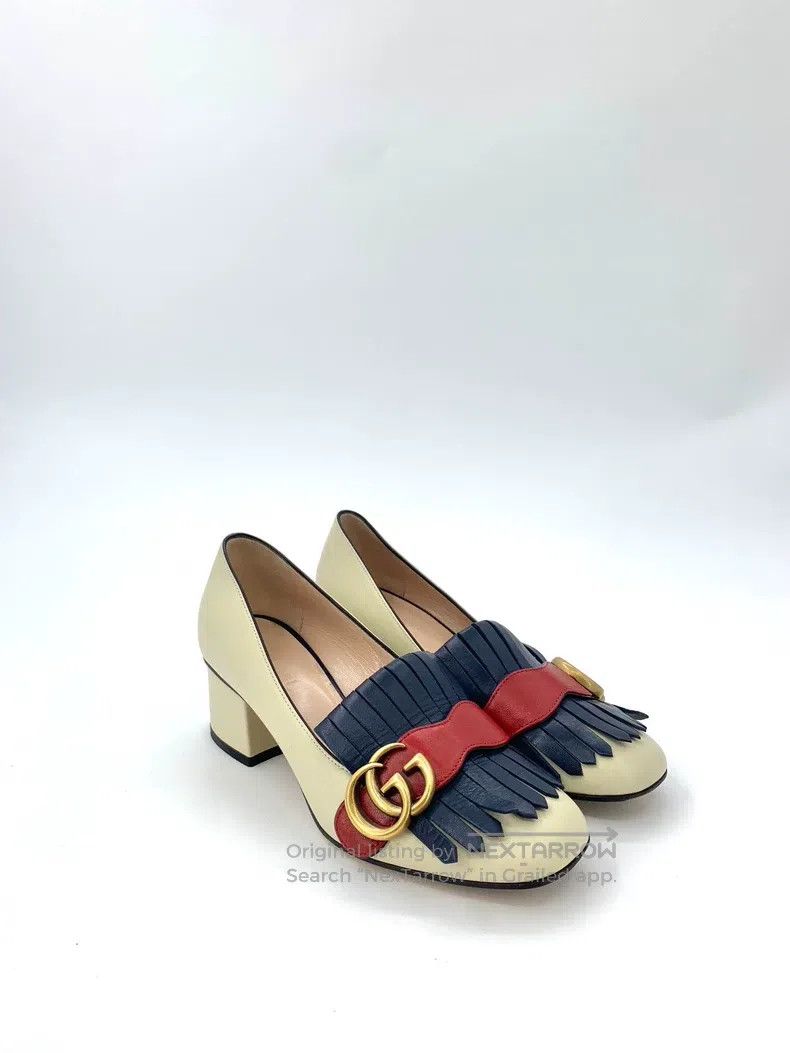 Gucci Gucci Colour-blocked tassels Mary Jane thick heels Size US 5 / IT 35 - 2 Thumbnail