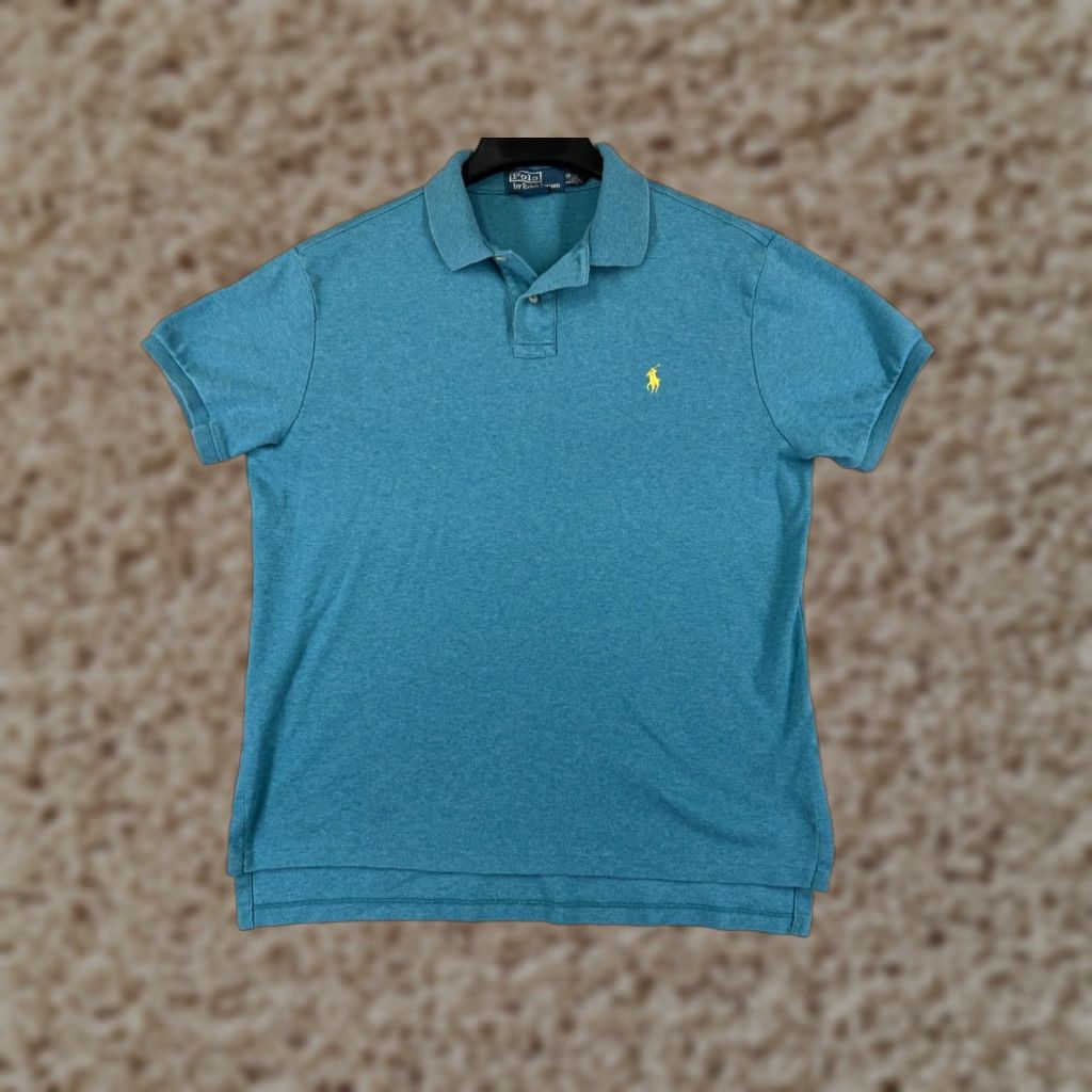 Ralph Lauren VINTAGE Ralph Lauren Polo Shirt Mens Large Blue 100% Cotton Jersey Golf Golfer Shirt Polo Men L Blue 100% Cotton Jersey Golf Vintage Regal Sports Size US L / EU 52-54 / 3 - 1 Thumbnail