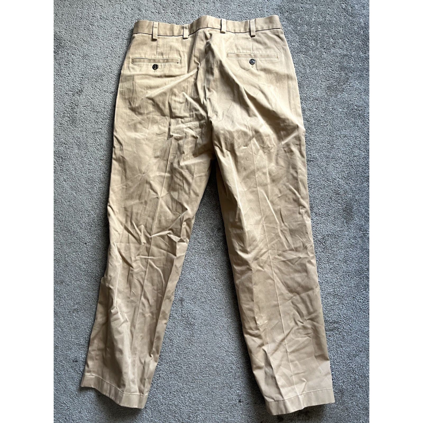 Brooks Brothers Brooks Brothers Men Chino Pants 34x30 Beige Solid Clark Straight Regular Size US 34 / EU 50 - 3 Thumbnail