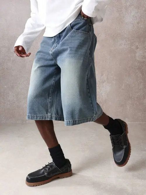 Japanese Brand × Vintage WASHED vintage Y2K denim jorts skate Size US 32 / EU 48 - 1 Thumbnail