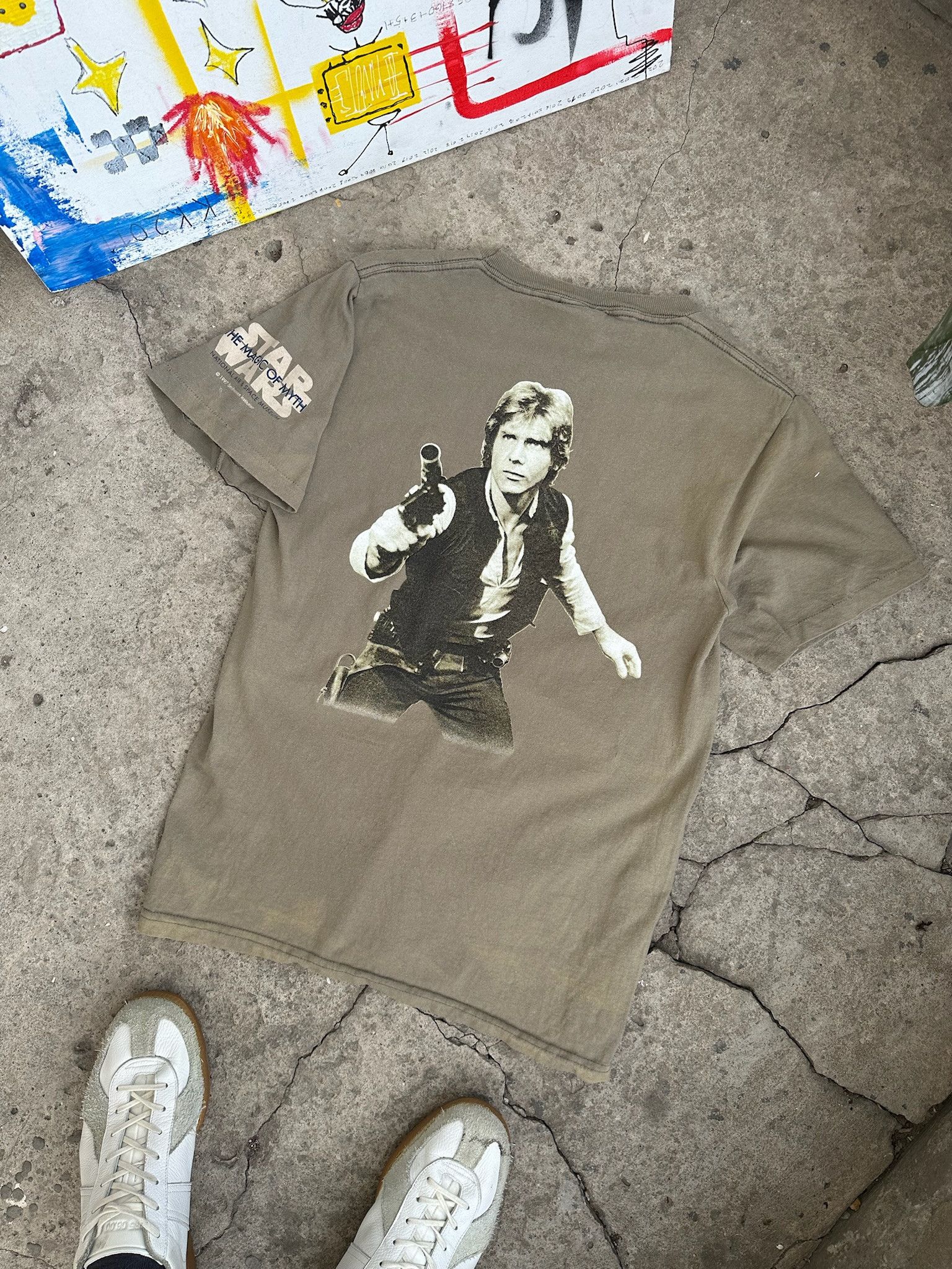 Star Wars × Vintage Vintage 1997 Star Wars Han Solo T Shirt like Joda Size US S / EU 44-46 / 1 - 13 Thumbnail