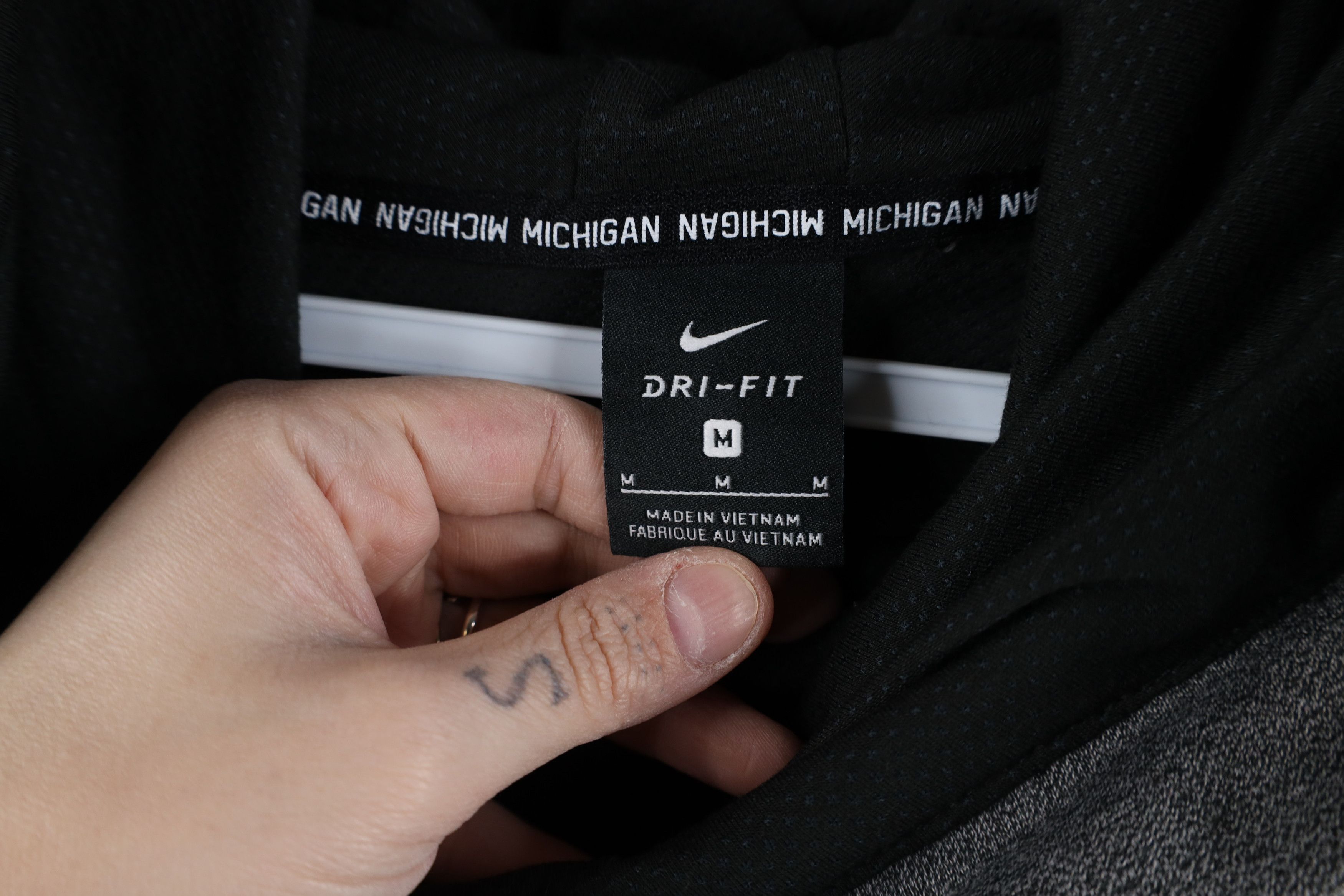 Nike × Vintage Nike Mini Swoosh University of Michigan Funnel Neck Hoodie Size M / US 6-8 / IT 42-44 - 6 Thumbnail