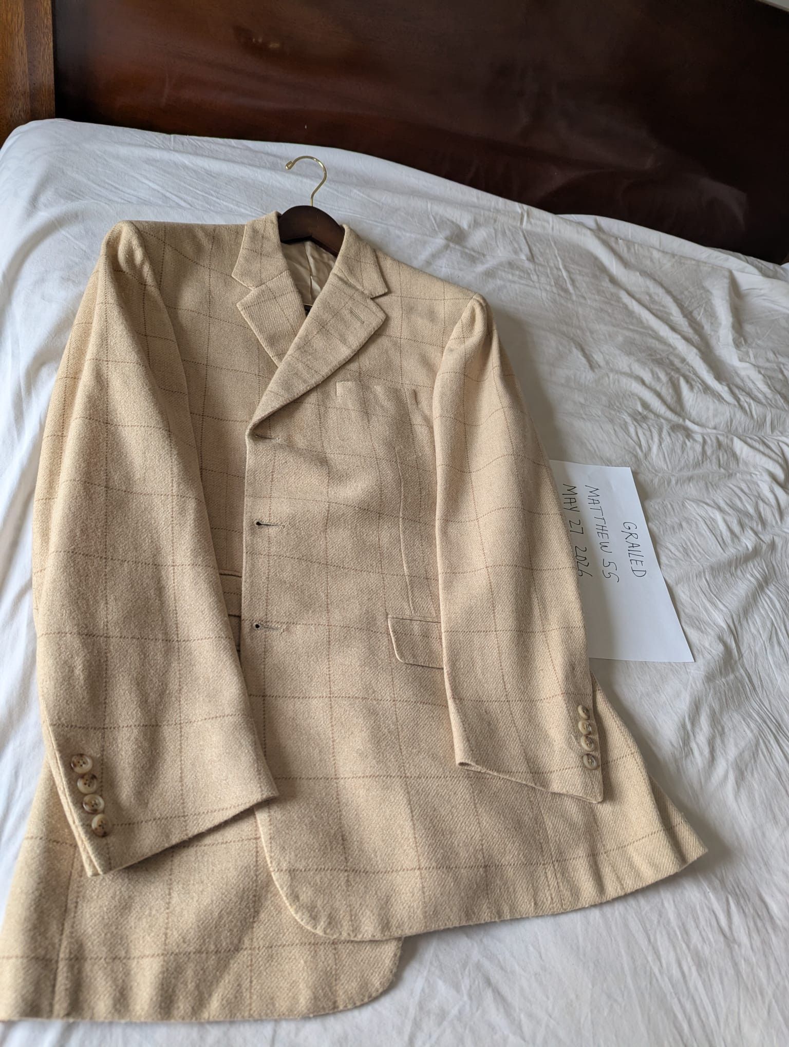 Ralph Lauren Purple Label Vintage 100% Camel Hair Blazer Size 42L - 3 Thumbnail