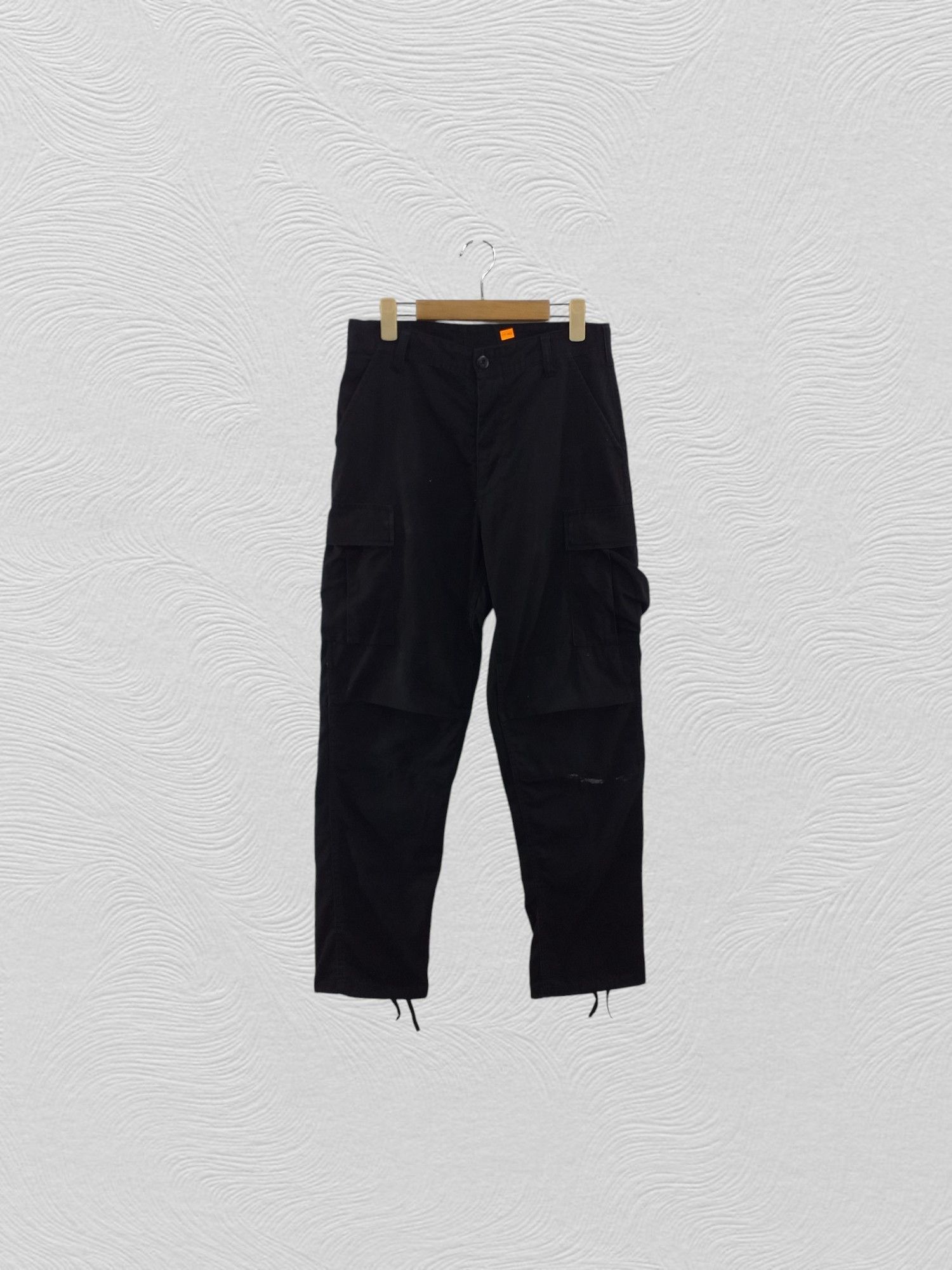 Japanese Brand Black Cargo Multi Pocket Pants -CP052 Size US 31 - 1 Thumbnail