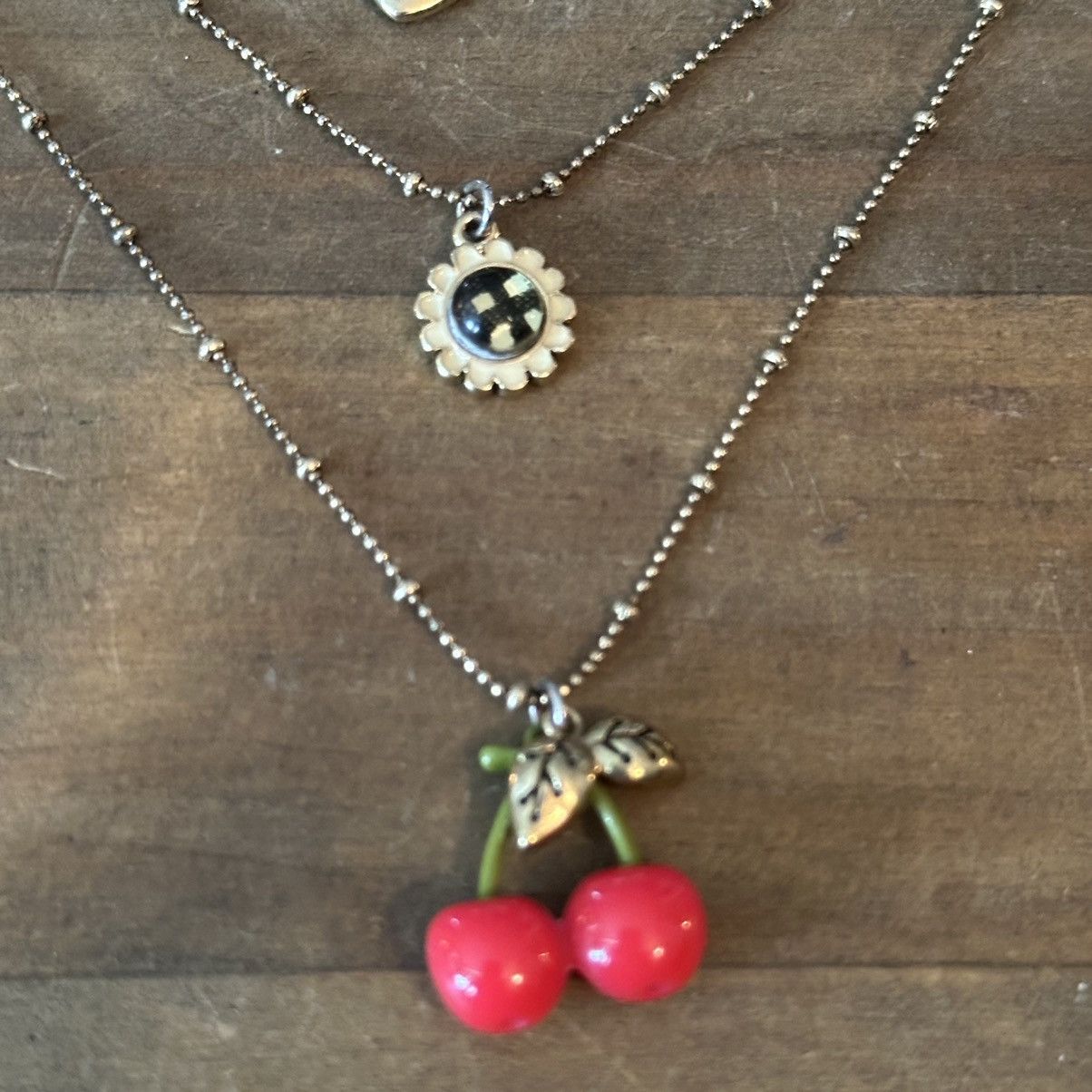Betsey Johnson Betsey Johnson Cherry Pie layered pendant necklace Size ONE SIZE - 3 Thumbnail