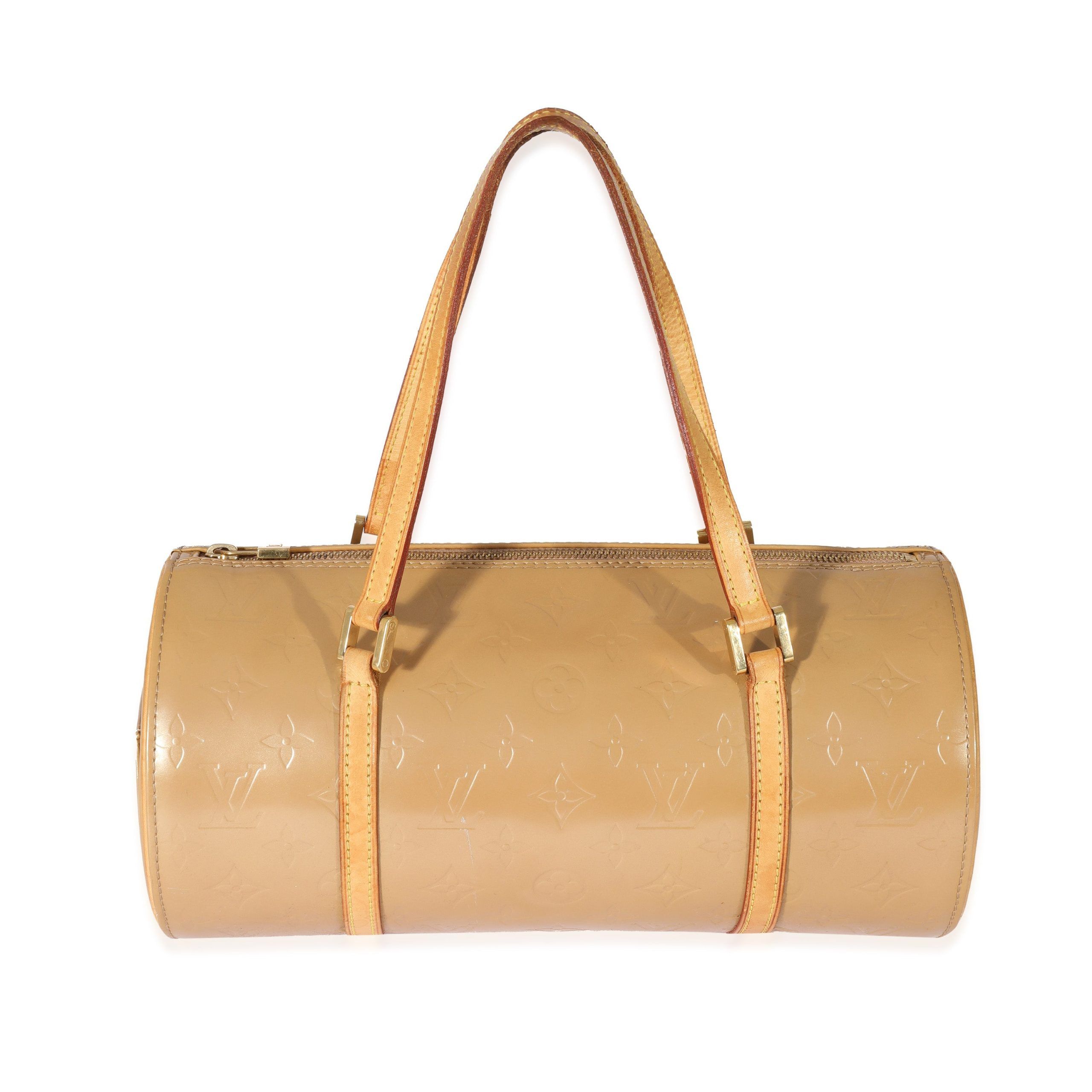 image of Louis Vuitton Beige Vernis Bedford in Brown, Women's