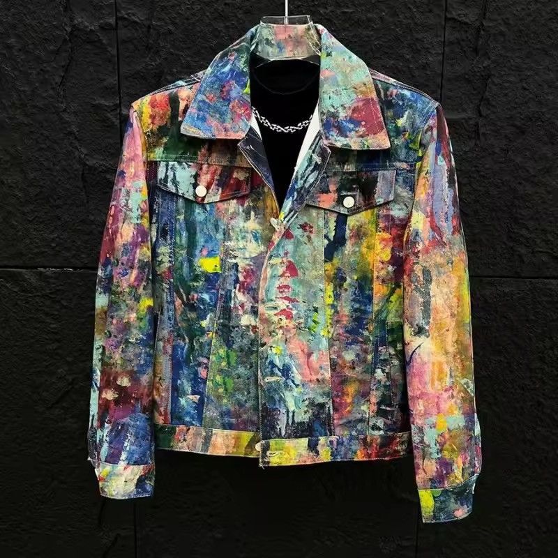 Japanese Brand Multicolor Denim Jacket Size US L / EU 52-54 / 3 - 4 Thumbnail