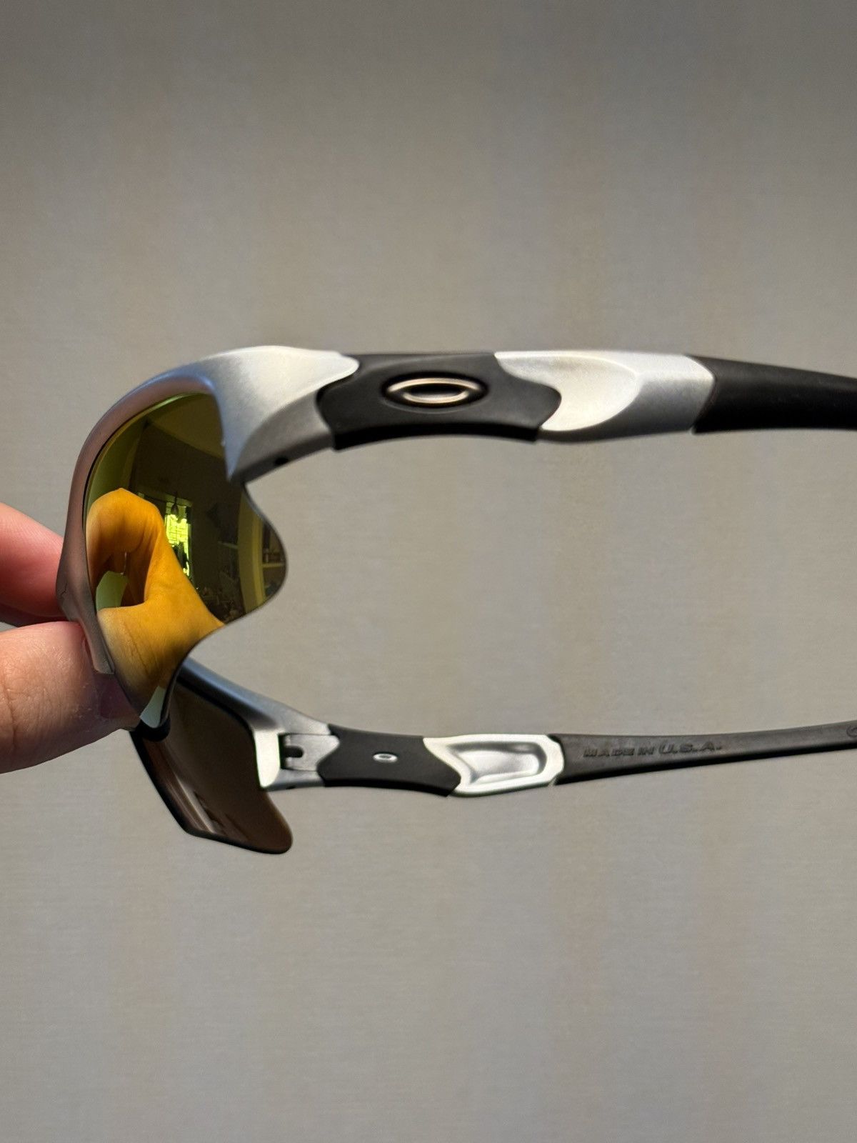Oakley OAKLEY Half Jacket Silver/Orange SUNGLASSES Size ONE SIZE - 3 Thumbnail