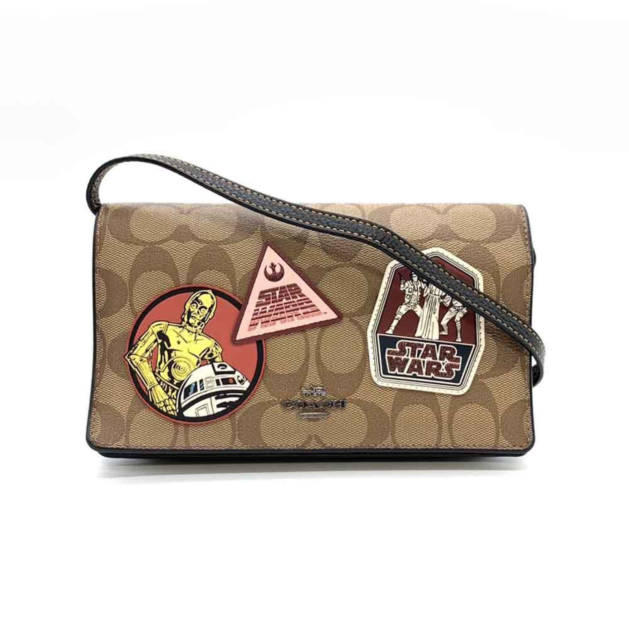image of Coach Wallet Star Wars Collaboration Shoulder Multicolor Beige X Black Long Signature Women's Men's