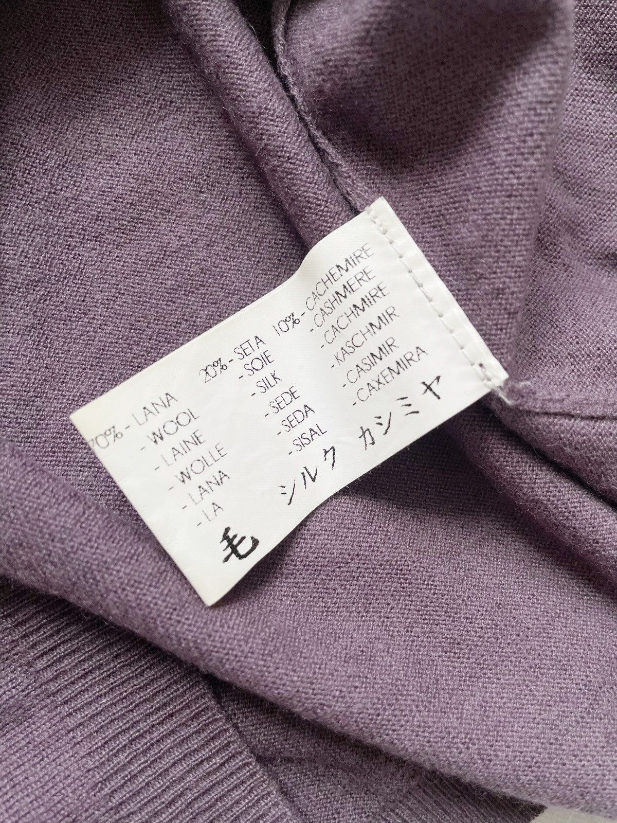 Valentino × Vintage Valentino Purple Wool & Silk & Cashmere T-Shirt Size 40/M l Size M / US 6-8 / IT 42-44 - 6 Thumbnail
