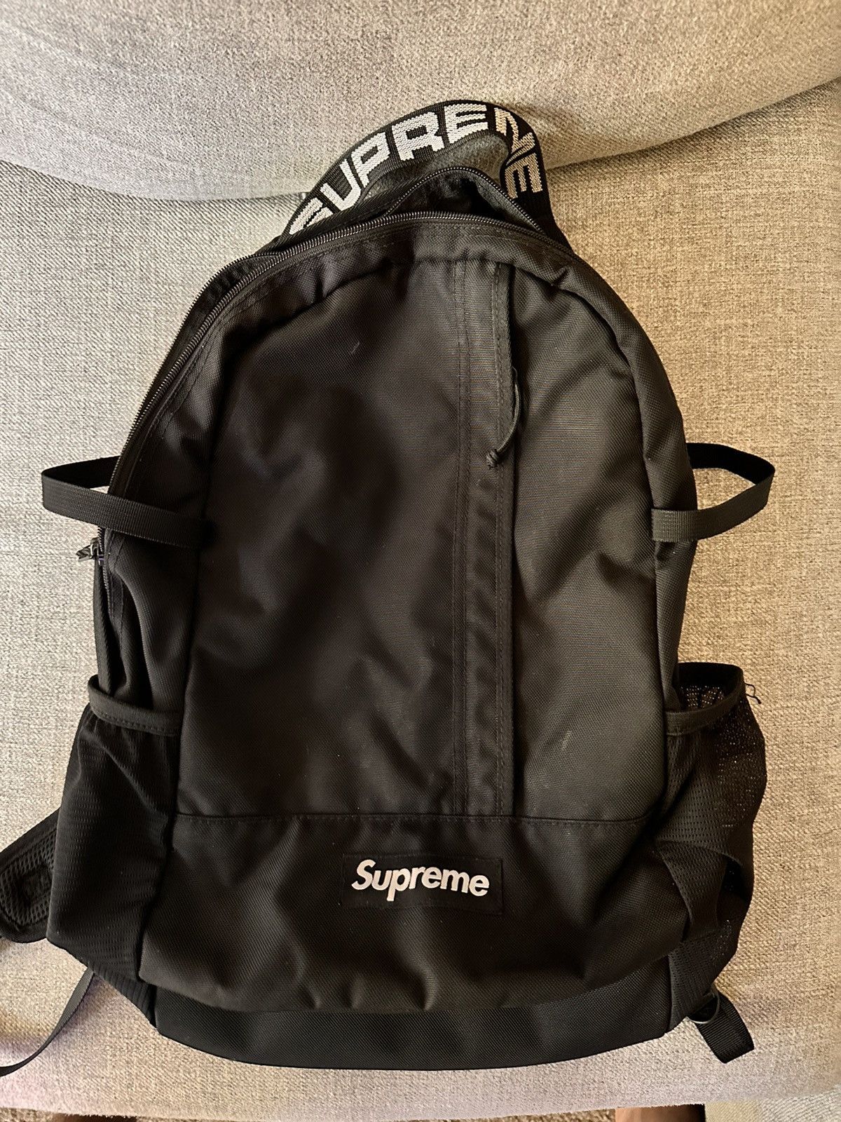 Pre-owned Supreme Backpack (ss18) In Black