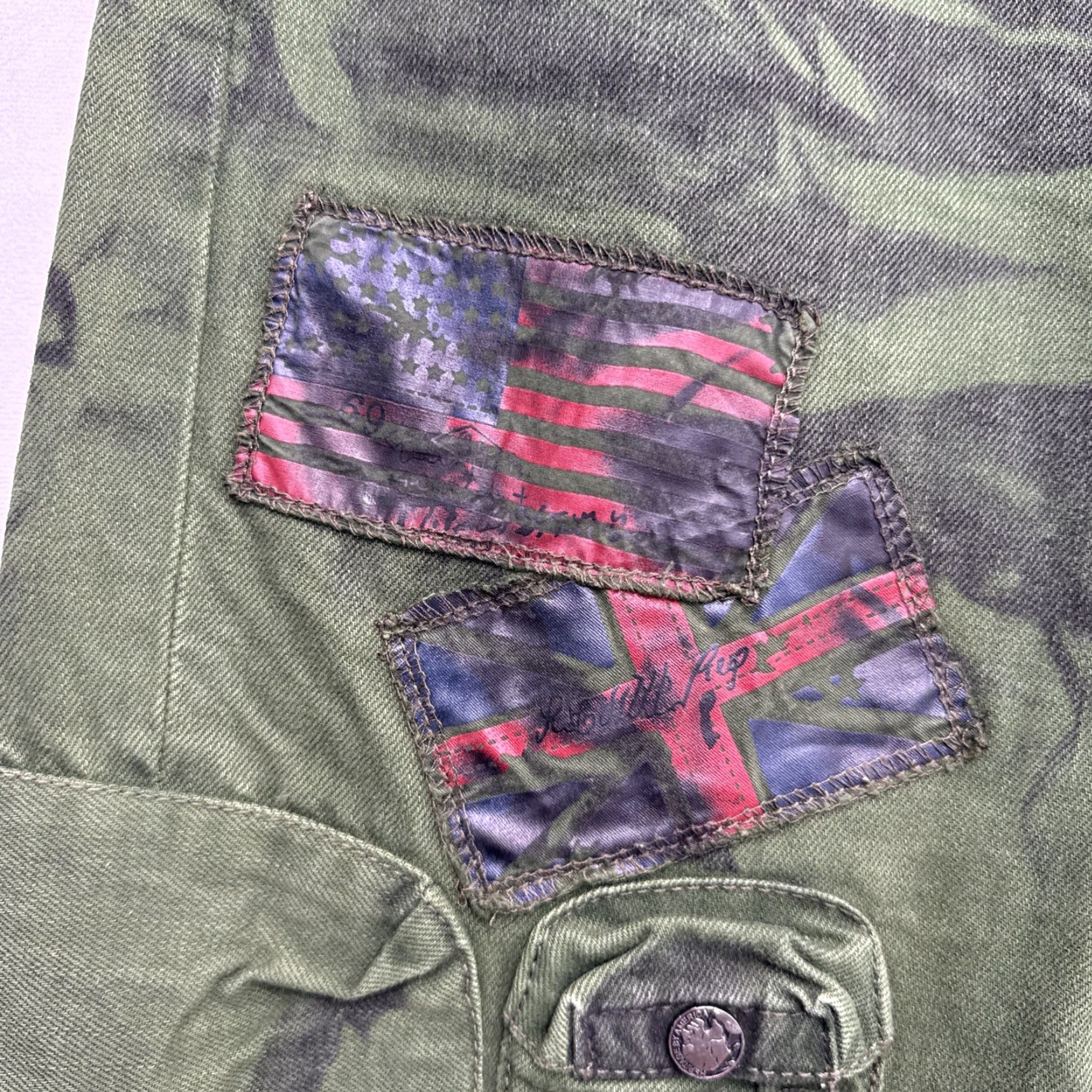 Vintage VINTAGE The Heritage by America Denim Distillery 1776 Cargo Jeans Button Fly 32x32 Size US 32 / EU 48 - 3 Thumbnail