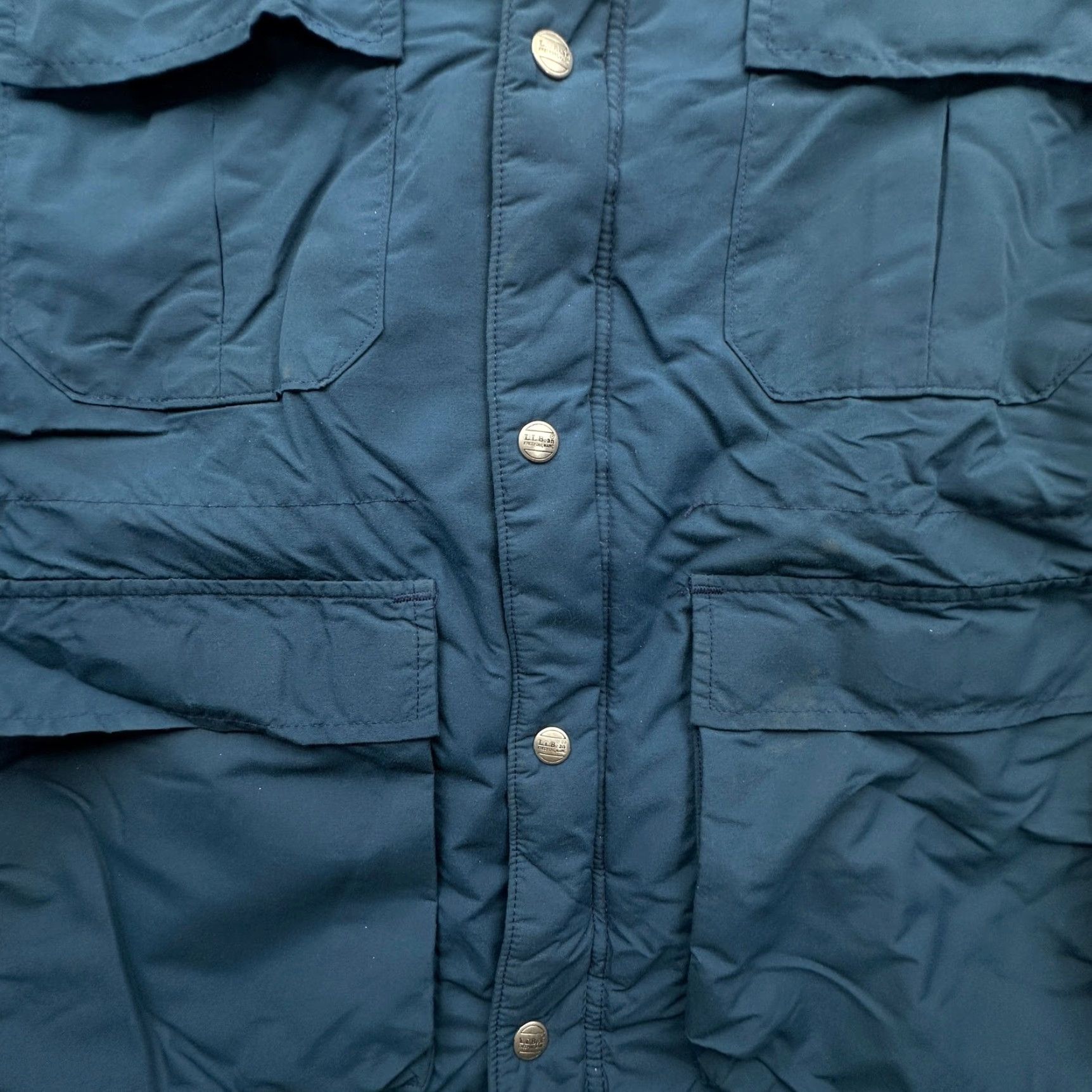 Vintage VINTAGE LL Bean Baxter State Parka Jacket Coat Womens Medium Hooded Navy Puffer Jacket Coat Size M / US 6-8 / IT 42-44 - 6 Thumbnail