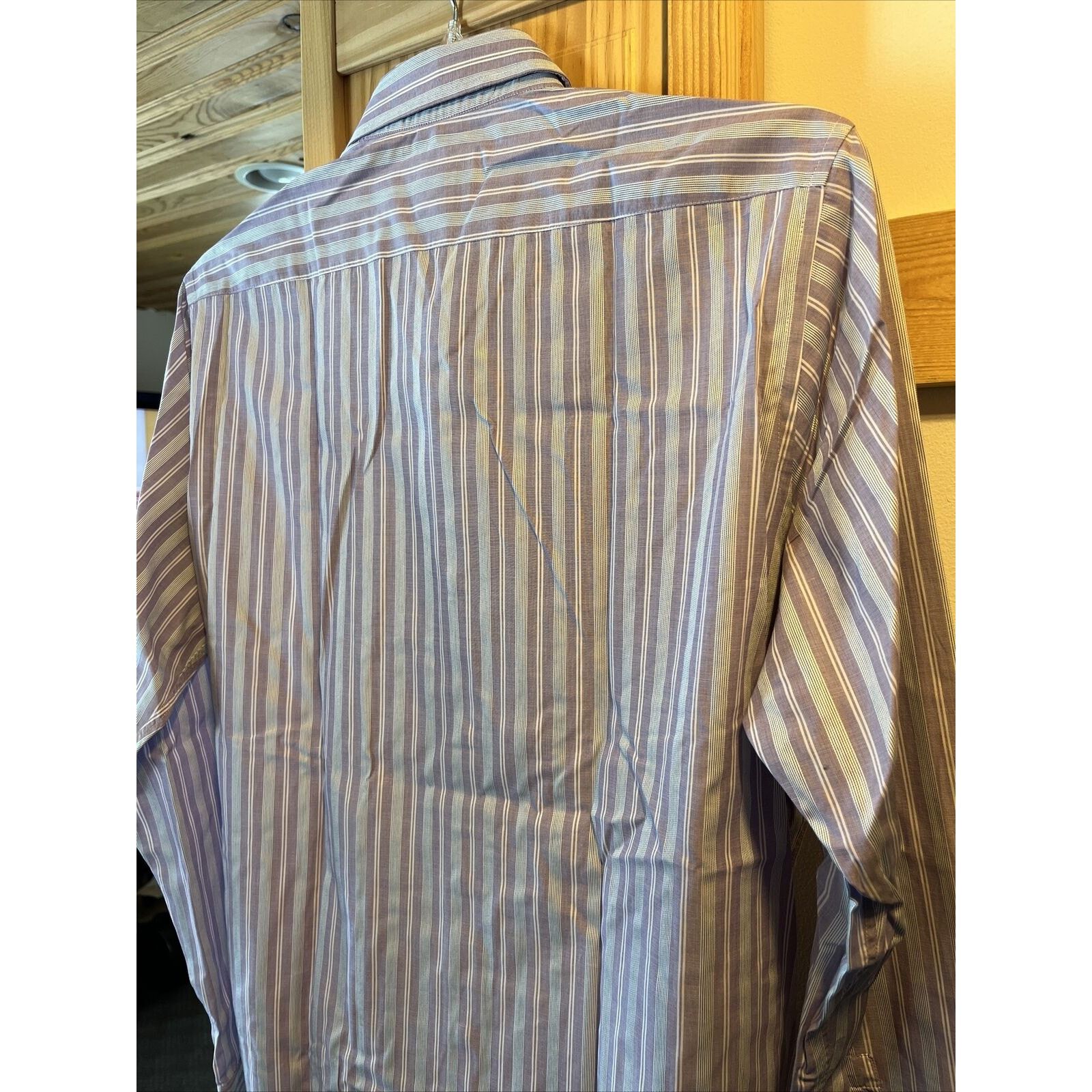 Hugo Boss Hugo Boss Men’s L Purple Striped LS Button Down Cotton Shirt Size US L / EU 52-54 / 3 - 12 Thumbnail
