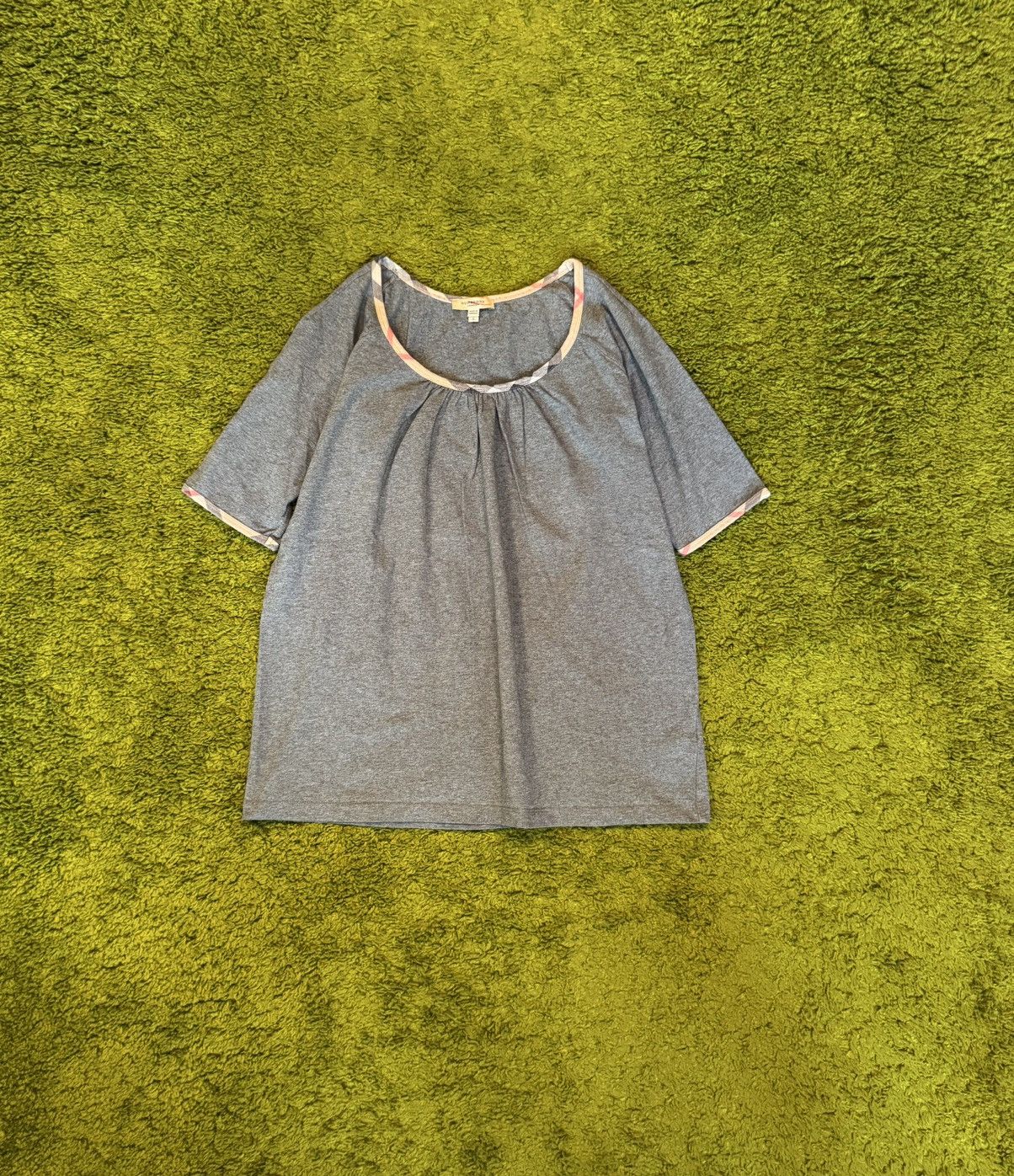 Burberry Burberry wide blouse t-shirt grey Size L / US 10 / IT 46 - 1 Thumbnail
