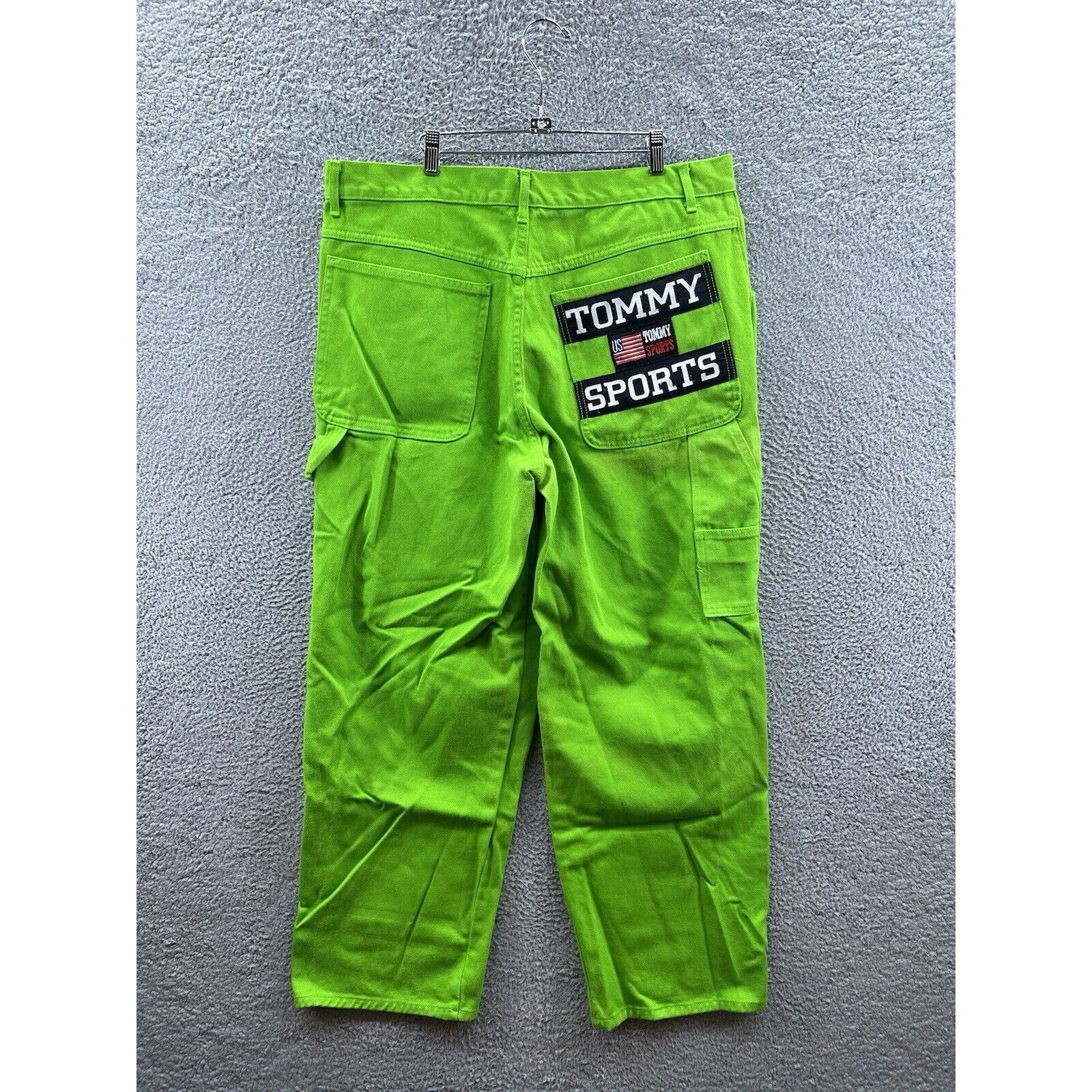 Tommy Hilfiger Tommy Hilfiger BRAT Summer Lime Green Baggy Pants Size 42 Size US 42 / EU 58 - 2 Thumbnail