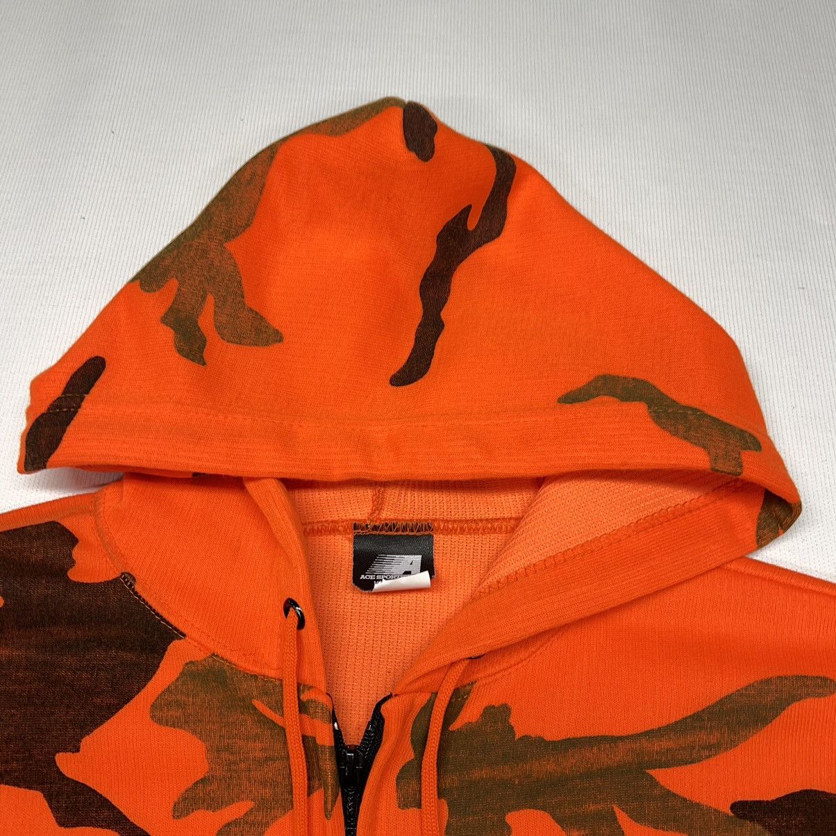 Vintage Ace Sportswear Hoodie Orange Blaze Camo Hooded Sweatshirt Size US M / EU 48-50 / 2 - 5 Thumbnail