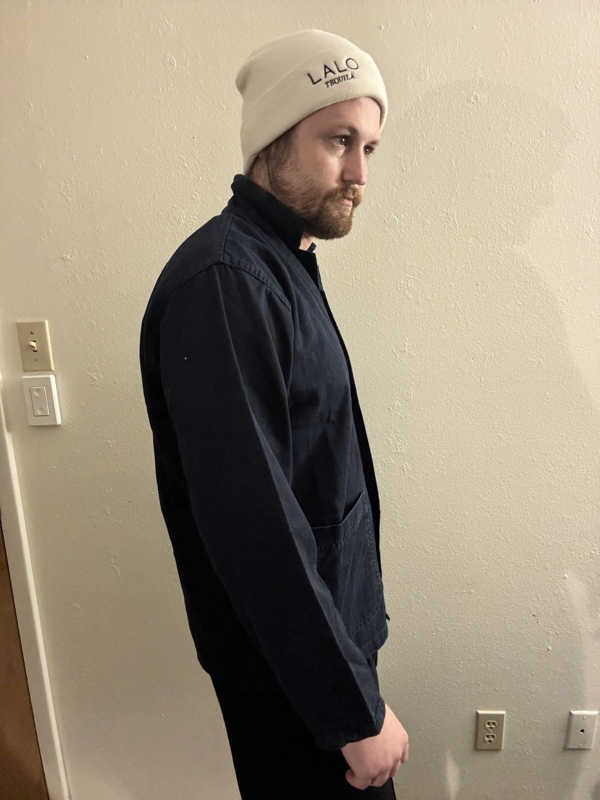 Vintage Vintage Navy Cropped French Cycling Coat 52 L Size US L / EU 52-54 / 3 - 3 Thumbnail