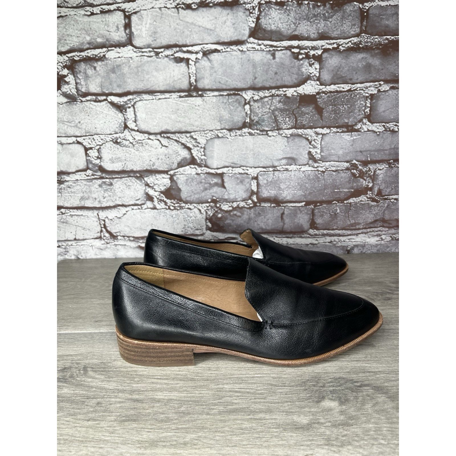 Madewell Madewell Black Leather The Frances Loafers Office Shoes Wome Size US 8 / IT 38 - 10 Thumbnail