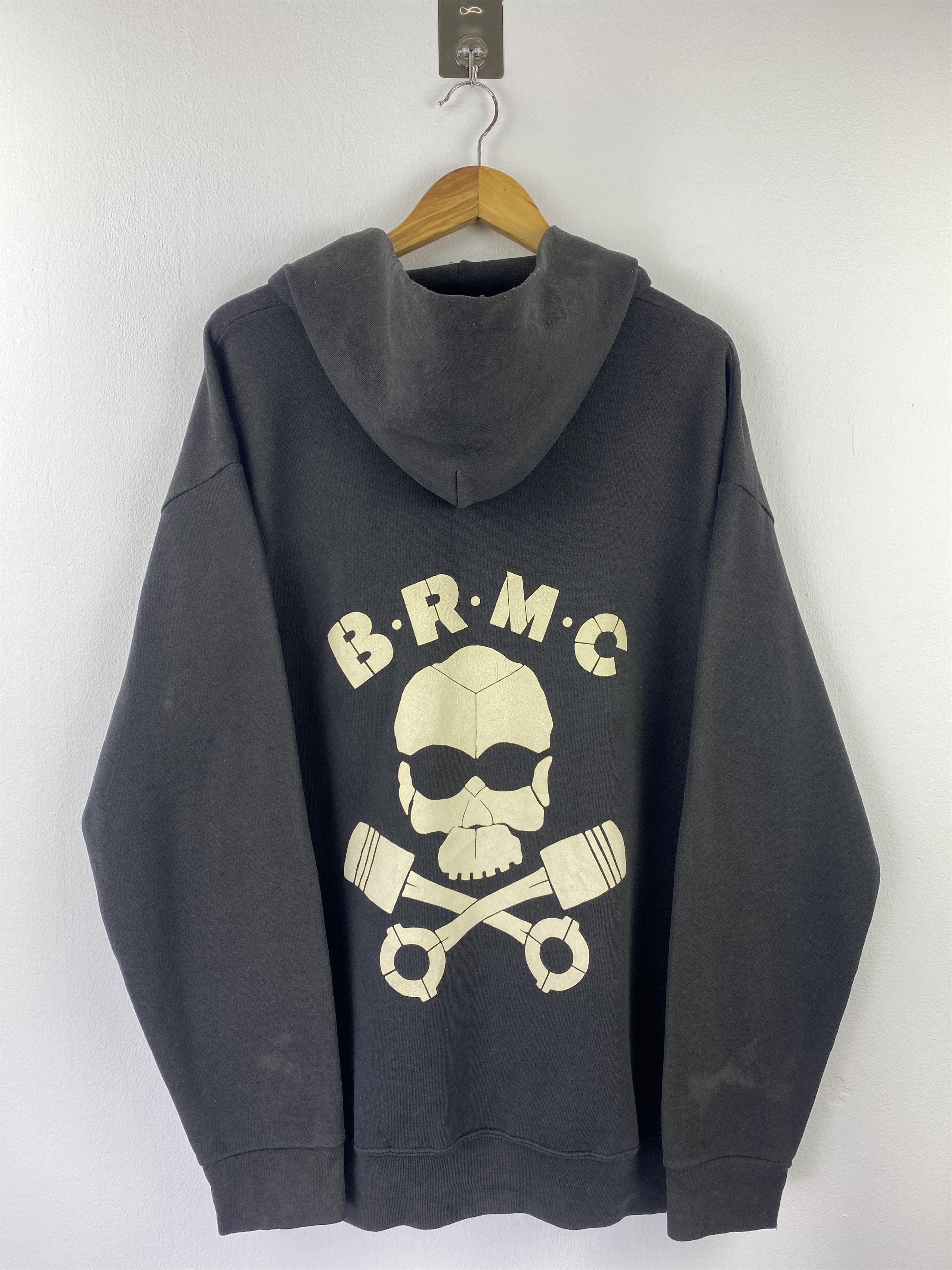 Lee Vintage 90s Lee BMRC Biker Style Zipper Up Hoodie SH0445 Size US XL / EU 56 / 4 - 1 Thumbnail