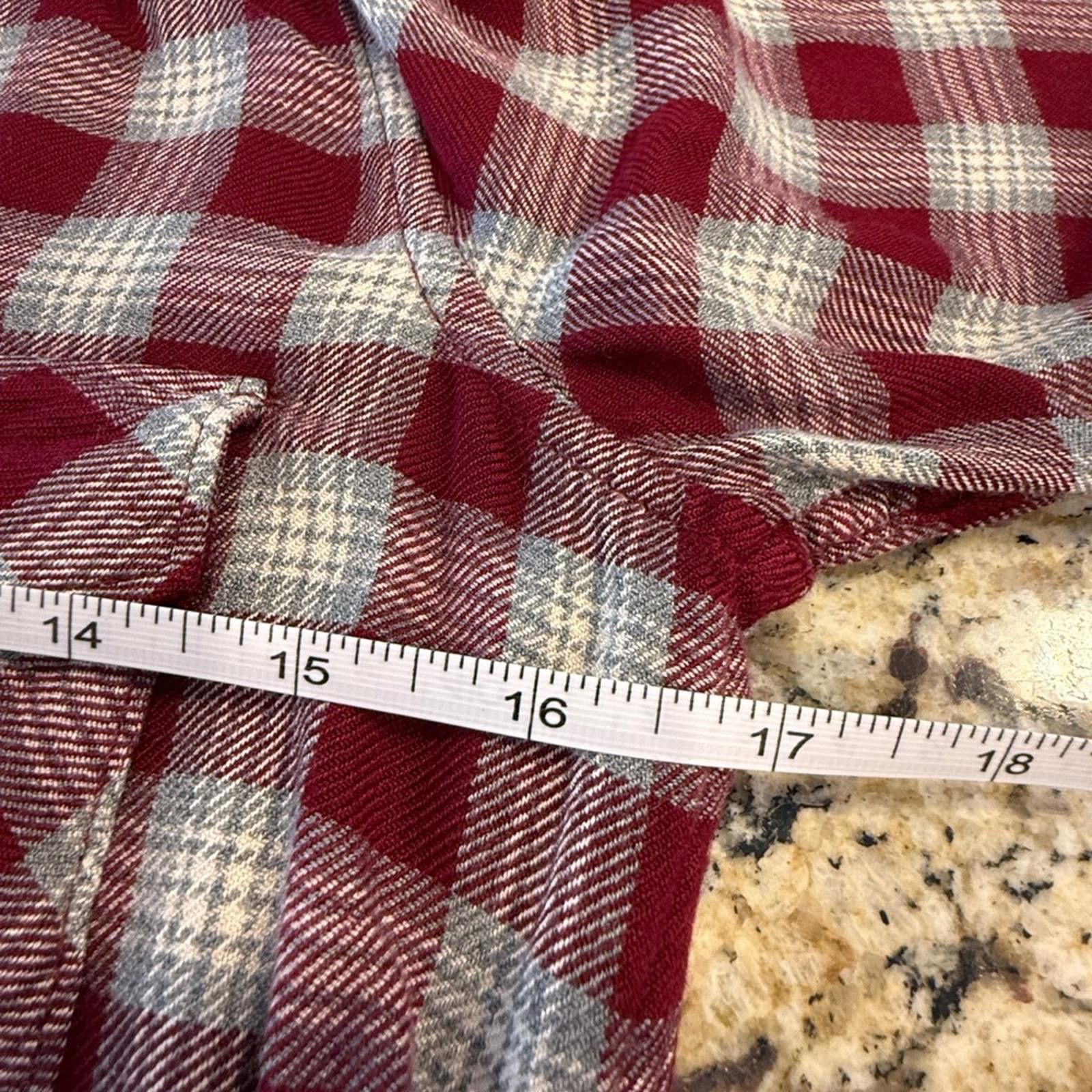 Aeropostale Aeropostale plaid western snap shirt red gray SZ XS FLAW Size XS / US 0-2 / IT 36-38 - 4 Thumbnail