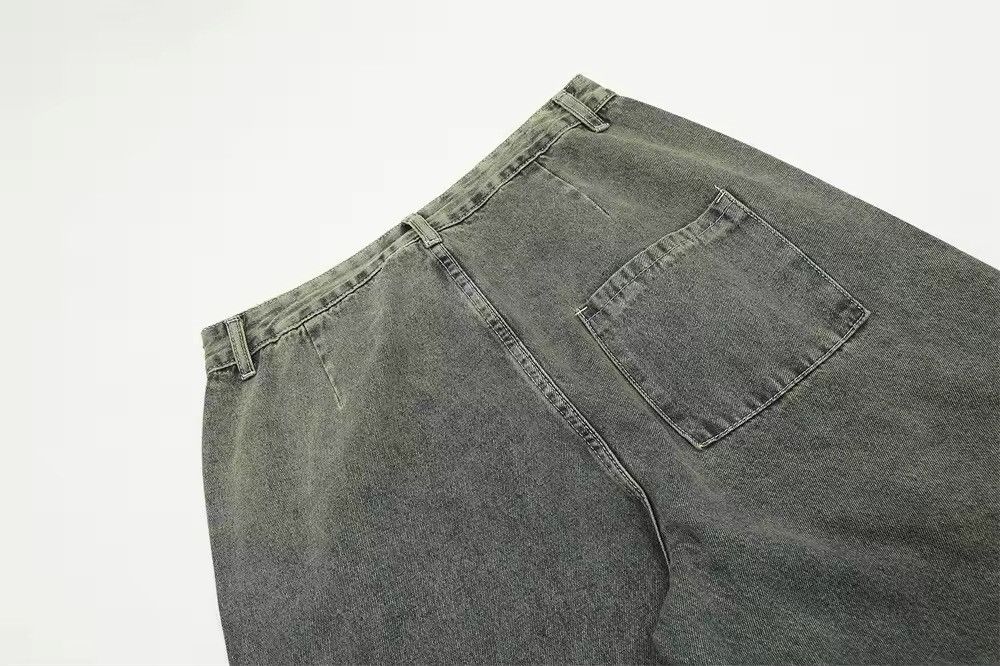 Designer × Vintage Streetwear Cargo Washed Distressed Blue Multi Pockets Jeans Size US 29 - 9 Thumbnail