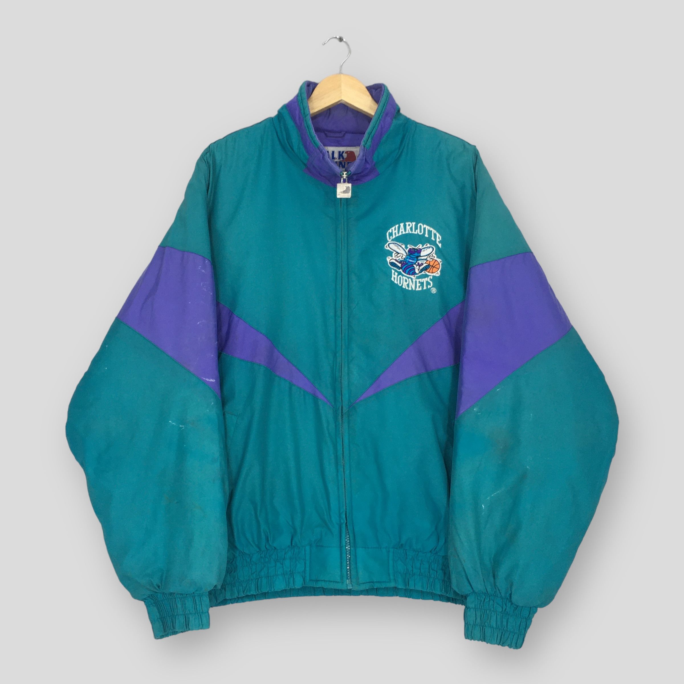 Chalk Line × NBA × Vintage Vintage Charlotte Hornets NBA Chalk Line Jacket Large Size US L / EU 52-54 / 3 - 4 Thumbnail