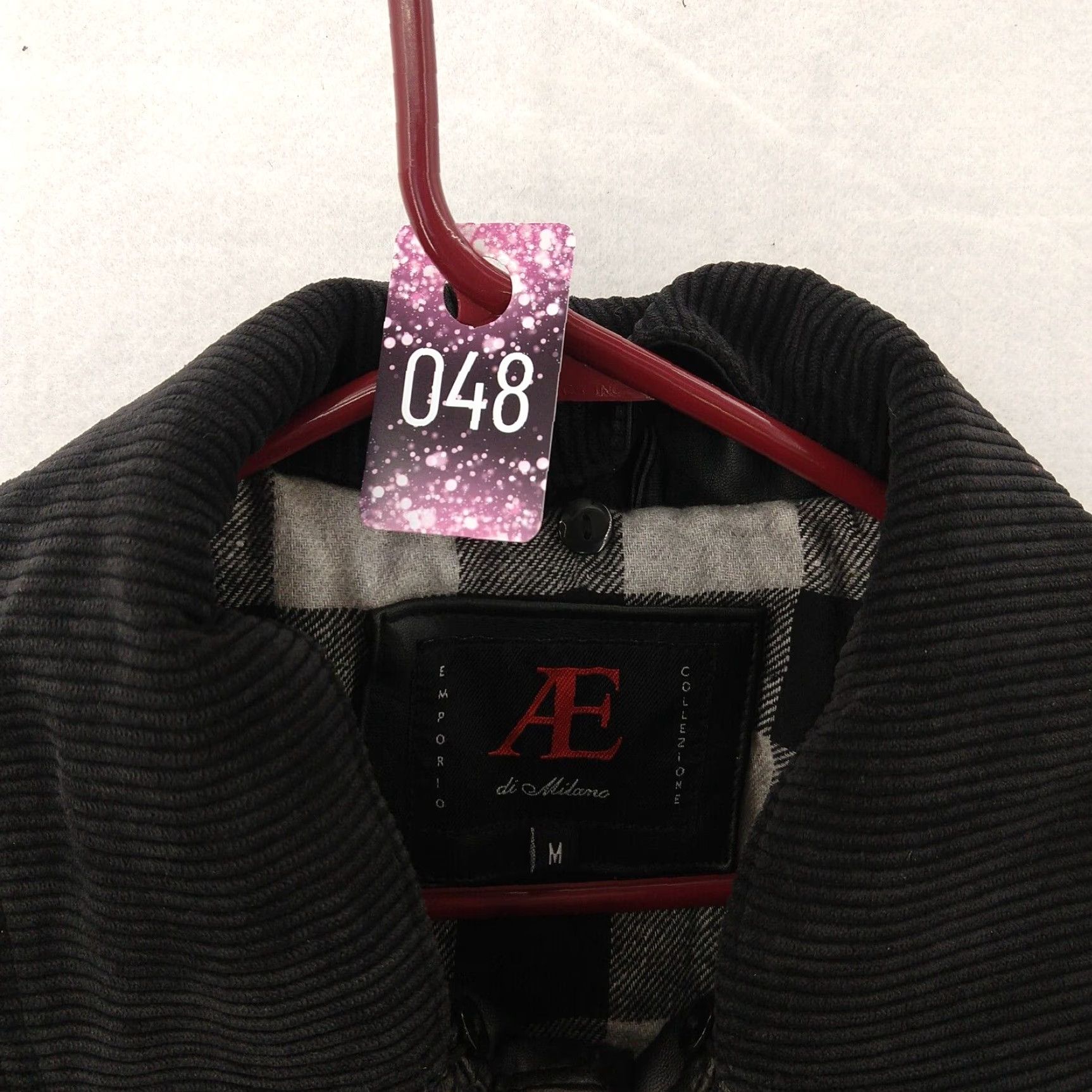 Vintage AE Di Milano Emporio Jacket Men's M Bomber Jacket Black Faux Leather Full Zip - Vintage No - Classic Fit Size US M / EU 48-50 / 2 - 2 Thumbnail