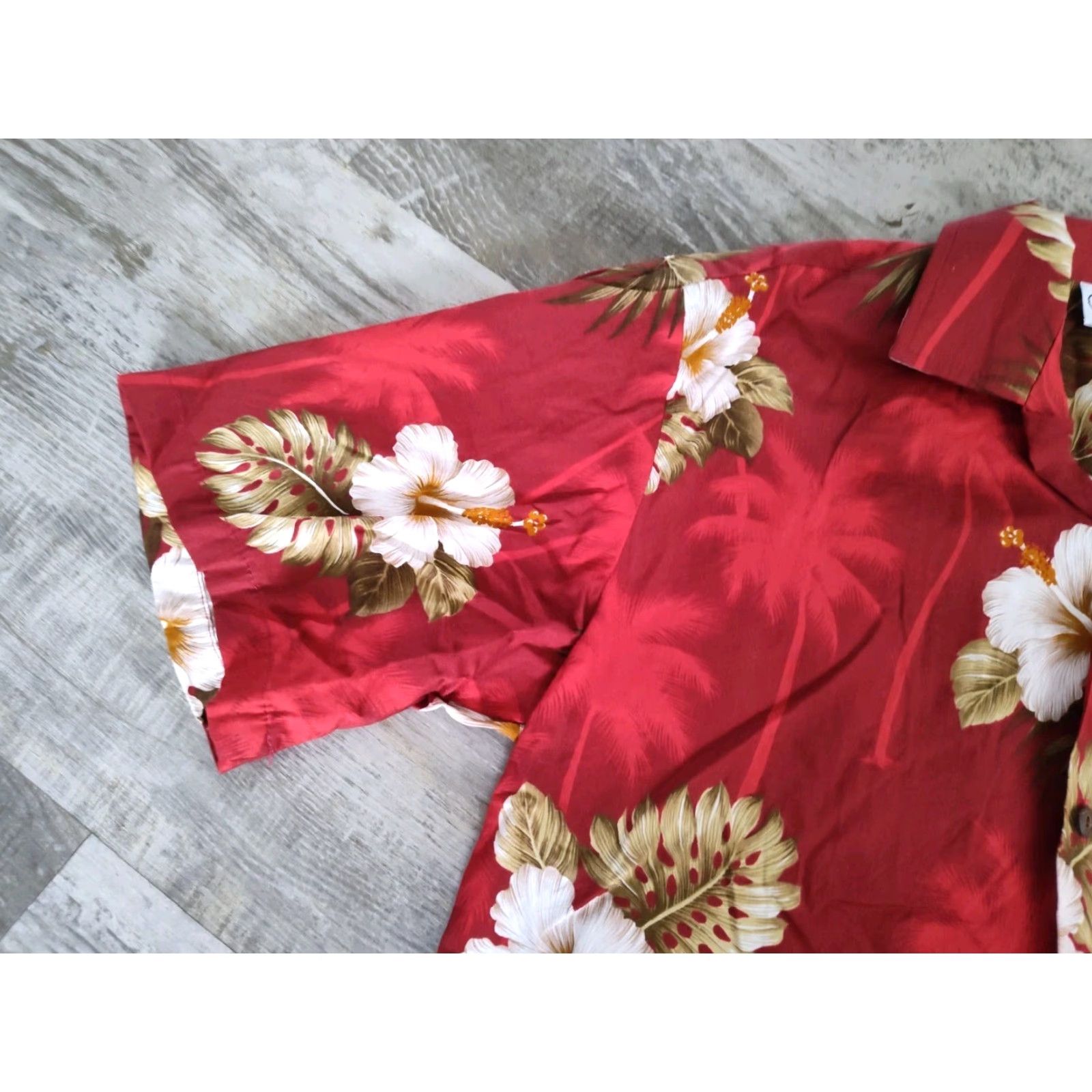 Vintage VINTAGE Pacific Legend Hawaiian Shirt Button-Up Size M Red White Hibiscus Floral USA Mens Size US M / EU 48-50 / 2 - 4 Thumbnail