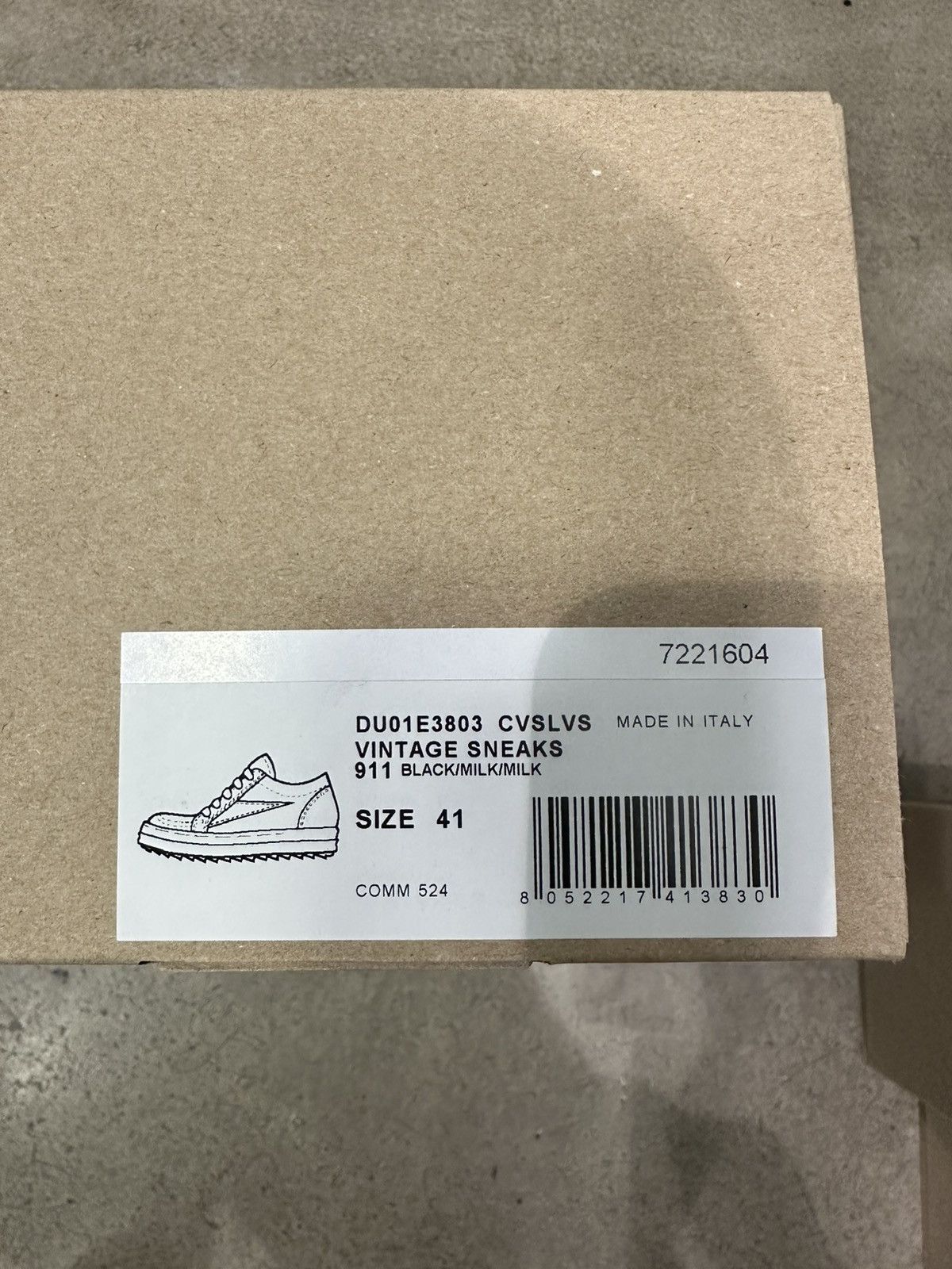 Rick Owens Drkshdw RICK OWENS - DRKSHDW Vintage Sneaker Black/Milk Size US 8 / EU 41 - 7 Thumbnail