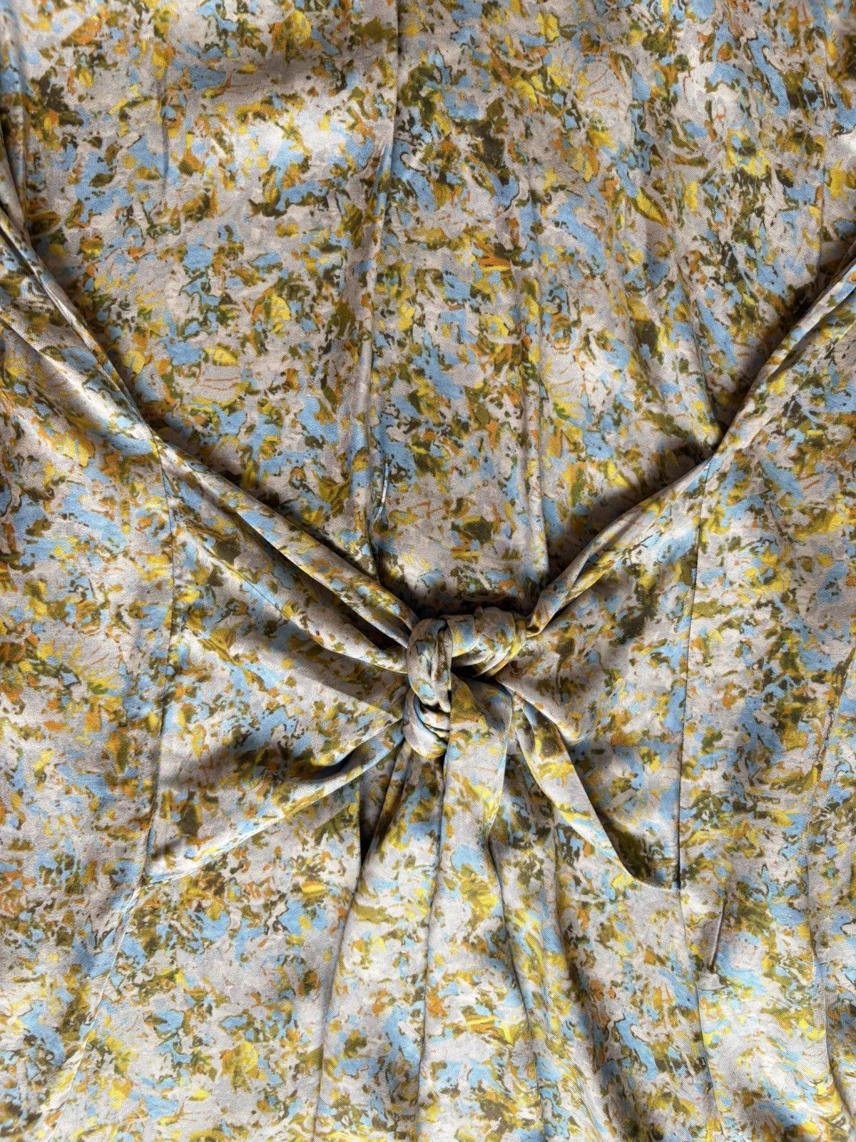 No. 6 No. 6 Store Blue and Yellow Floral Tie-Front Dress Size 2 Size XS / US 0-2 / IT 36-38 - 4 Thumbnail