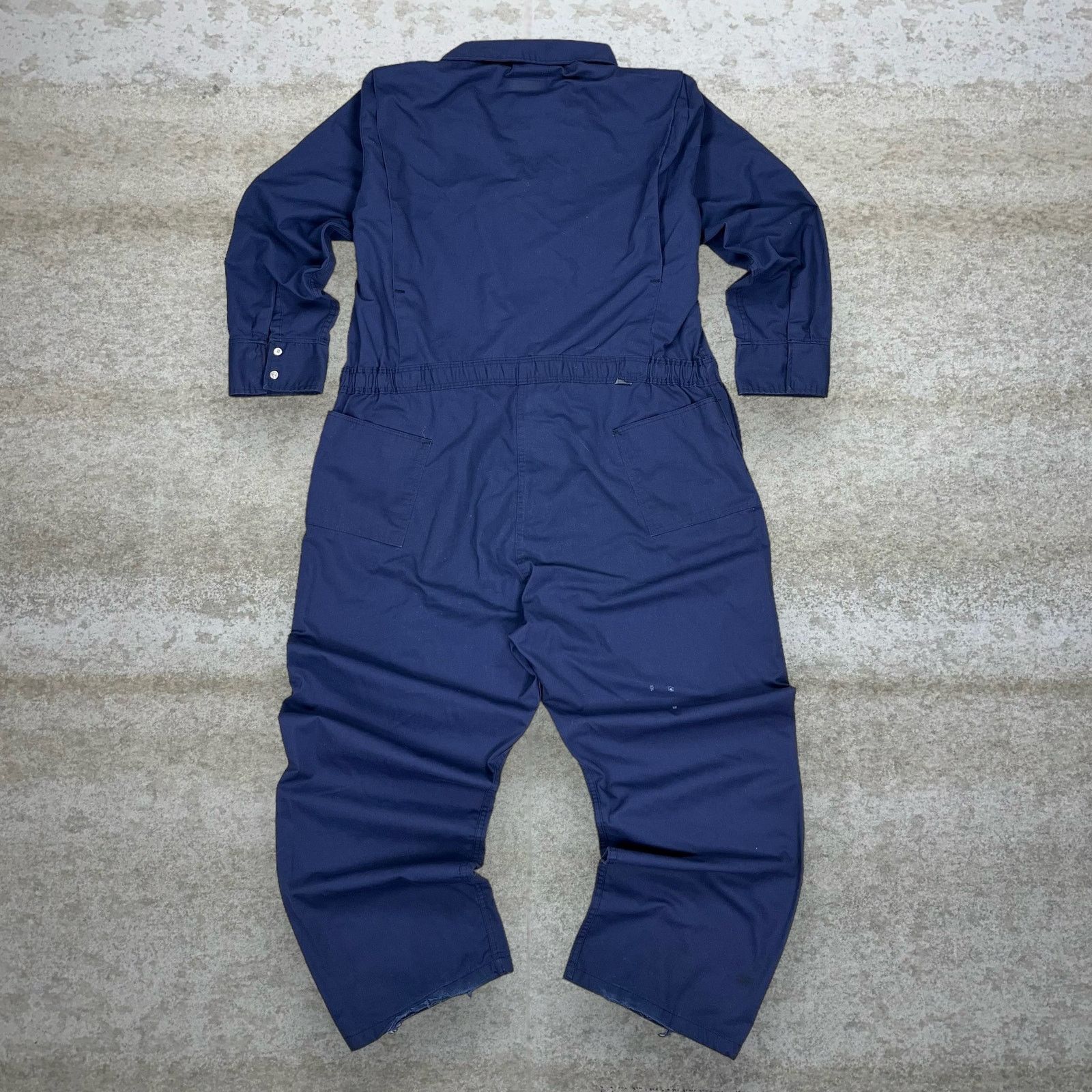 True Vintage 70s Coveralls 44x29 Navy Blue Union Made in USA