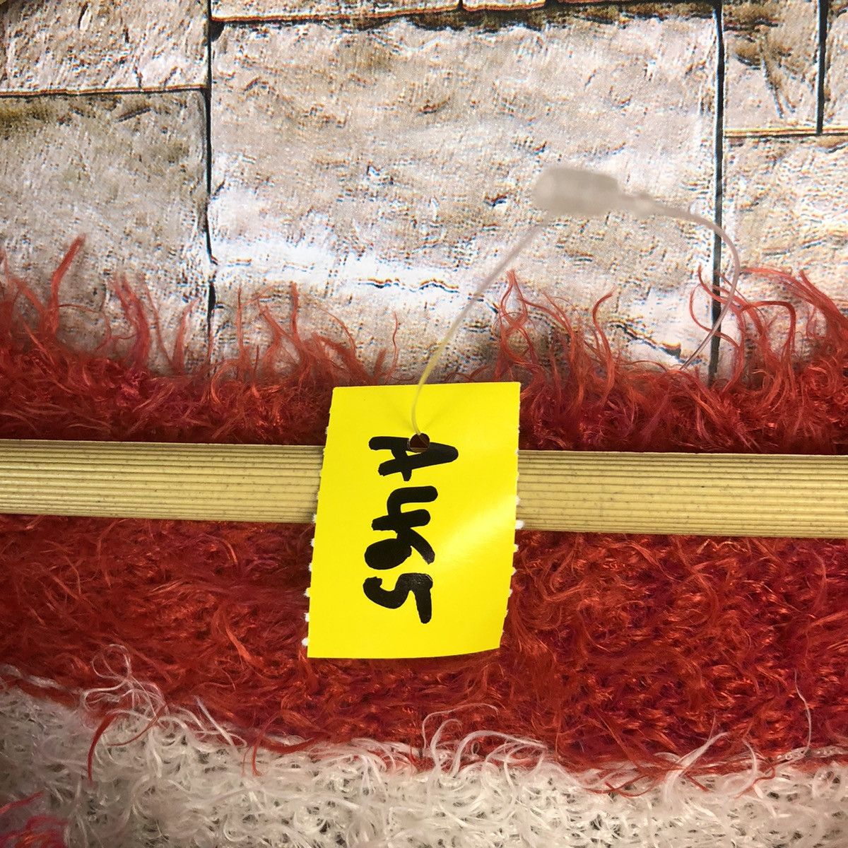Japanese Brand Japanese Brand Red Stripe fur shaggy mohair Knitwear #A485 Size S / US 4 / IT 40 - 10 Thumbnail