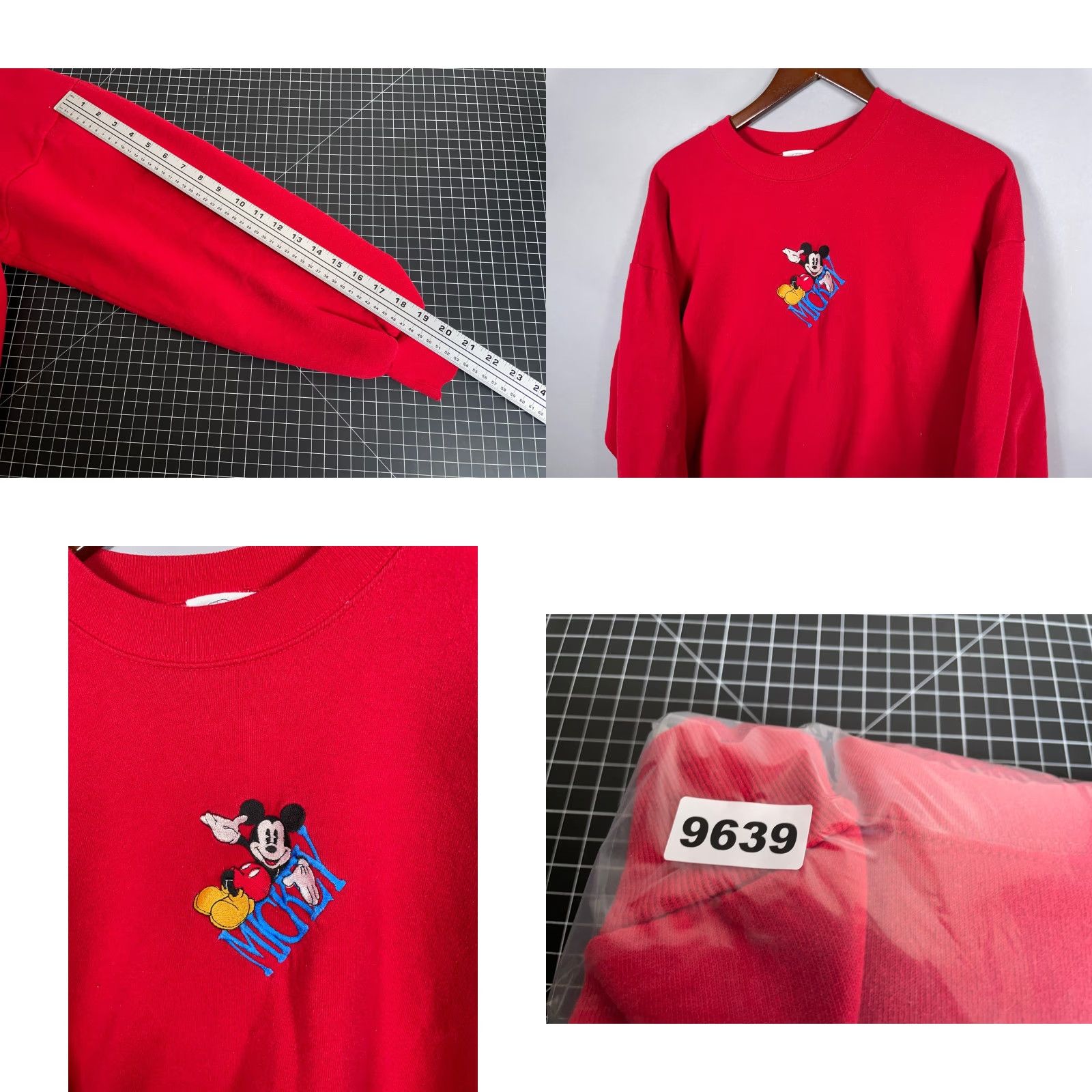 Mickey & Co. Mickey Mouse Sweatshirt VTG Adult Large Red Crewneck Embroidered Disney 90s Size US L / EU 52-54 / 3 - 8 Thumbnail