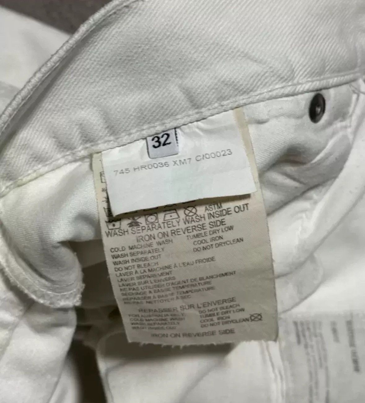 Helmut Lang Helmut Lang 2003ss, my regular tire print, white jeans Size US 32 / EU 48 - 5 Thumbnail