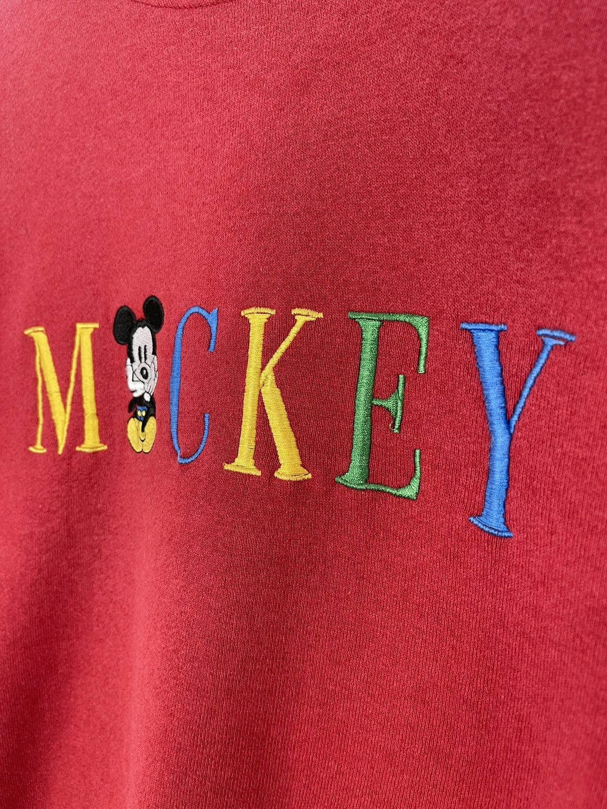 Anime 80s Vintage Embroidered Mickey Sweatshirt Size US XL / EU 56 / 4 - 5 Thumbnail