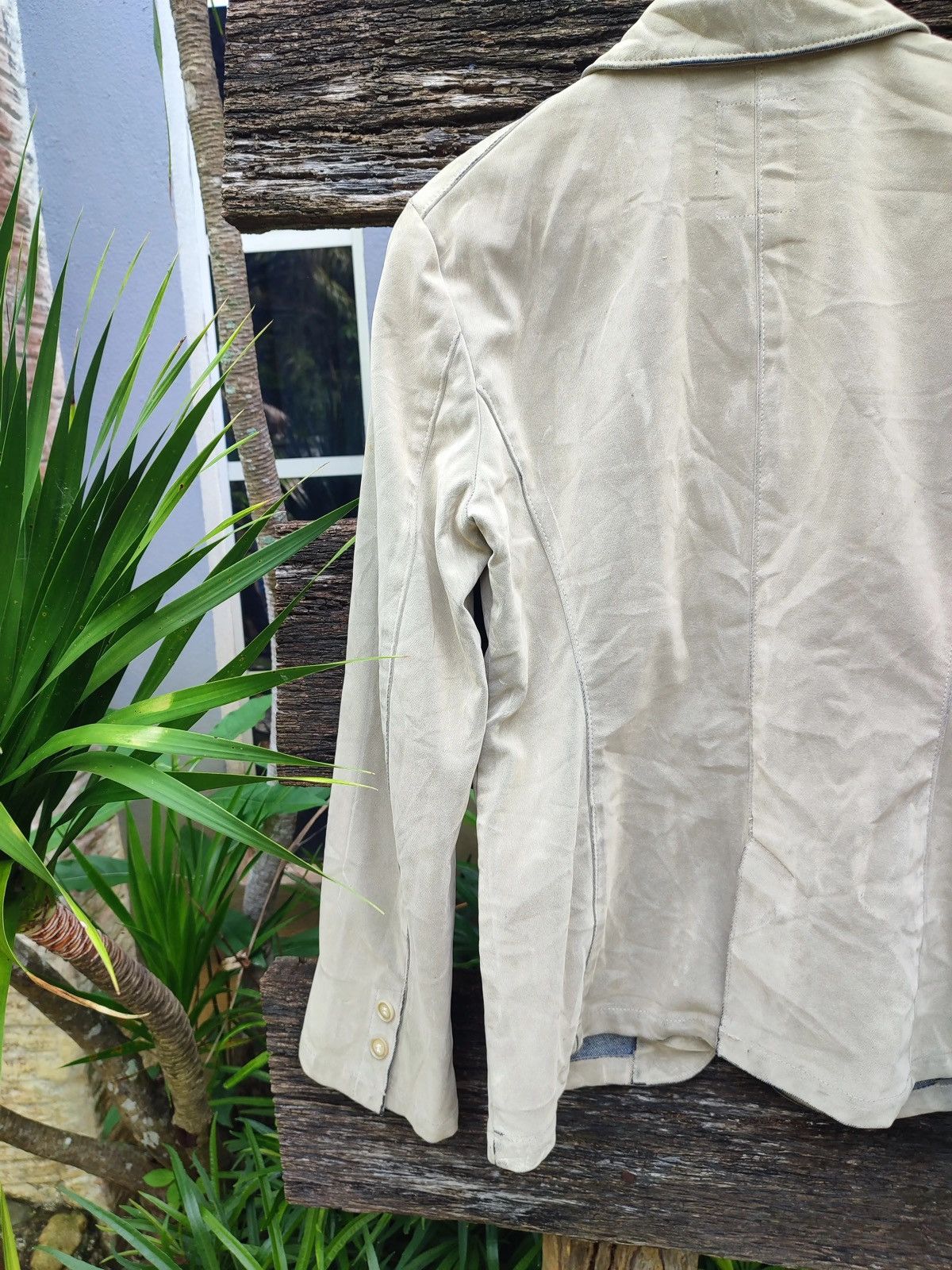 Michel Klein MK KLEIN+ Beige Tailored Blazer – Japanese Label Size S / US 4 / IT 40 - 9 Thumbnail