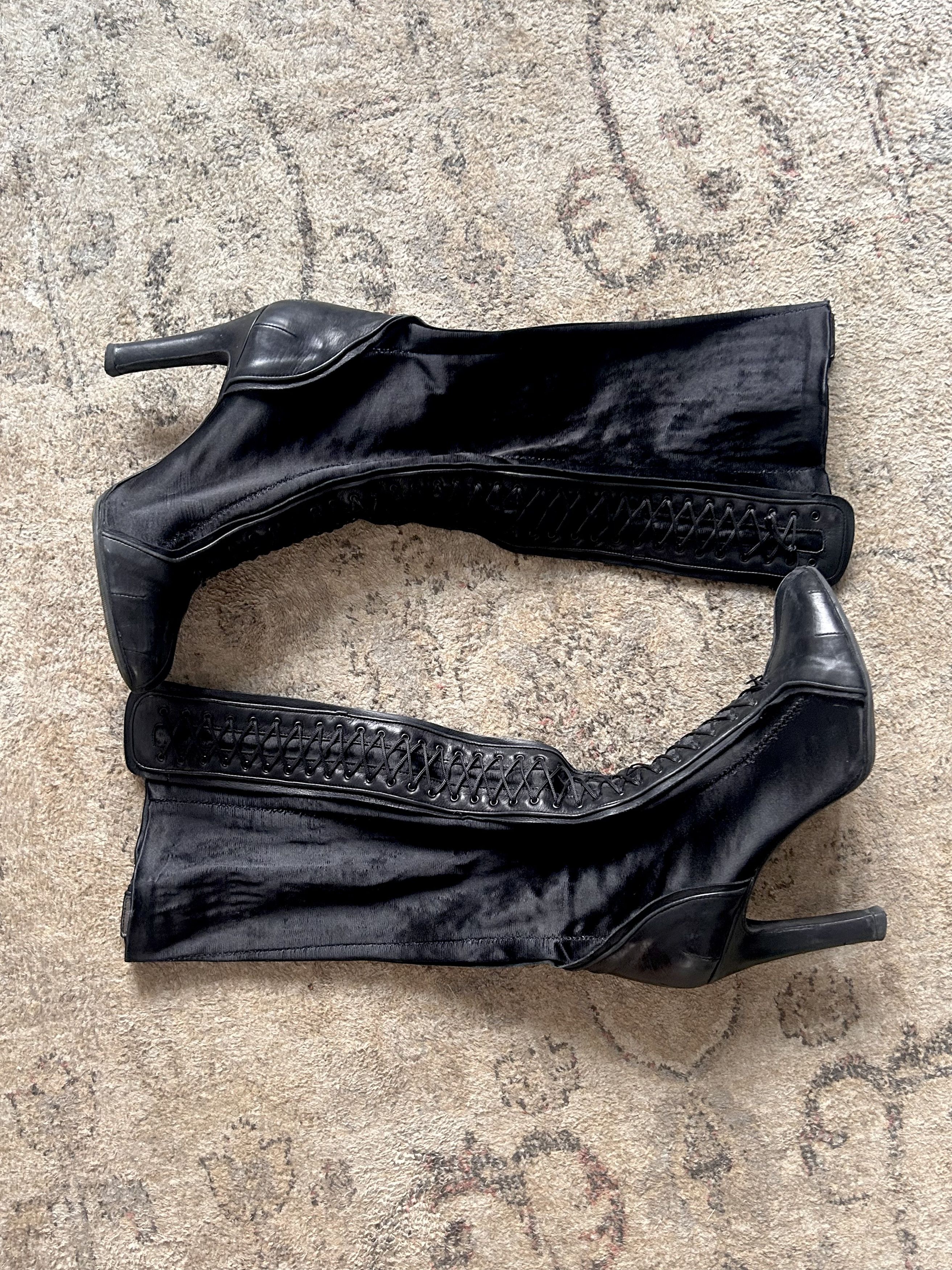 Rochas FW'06 Strech Satin Lace Up Boots Size US 8 / IT 38 - 2 Thumbnail