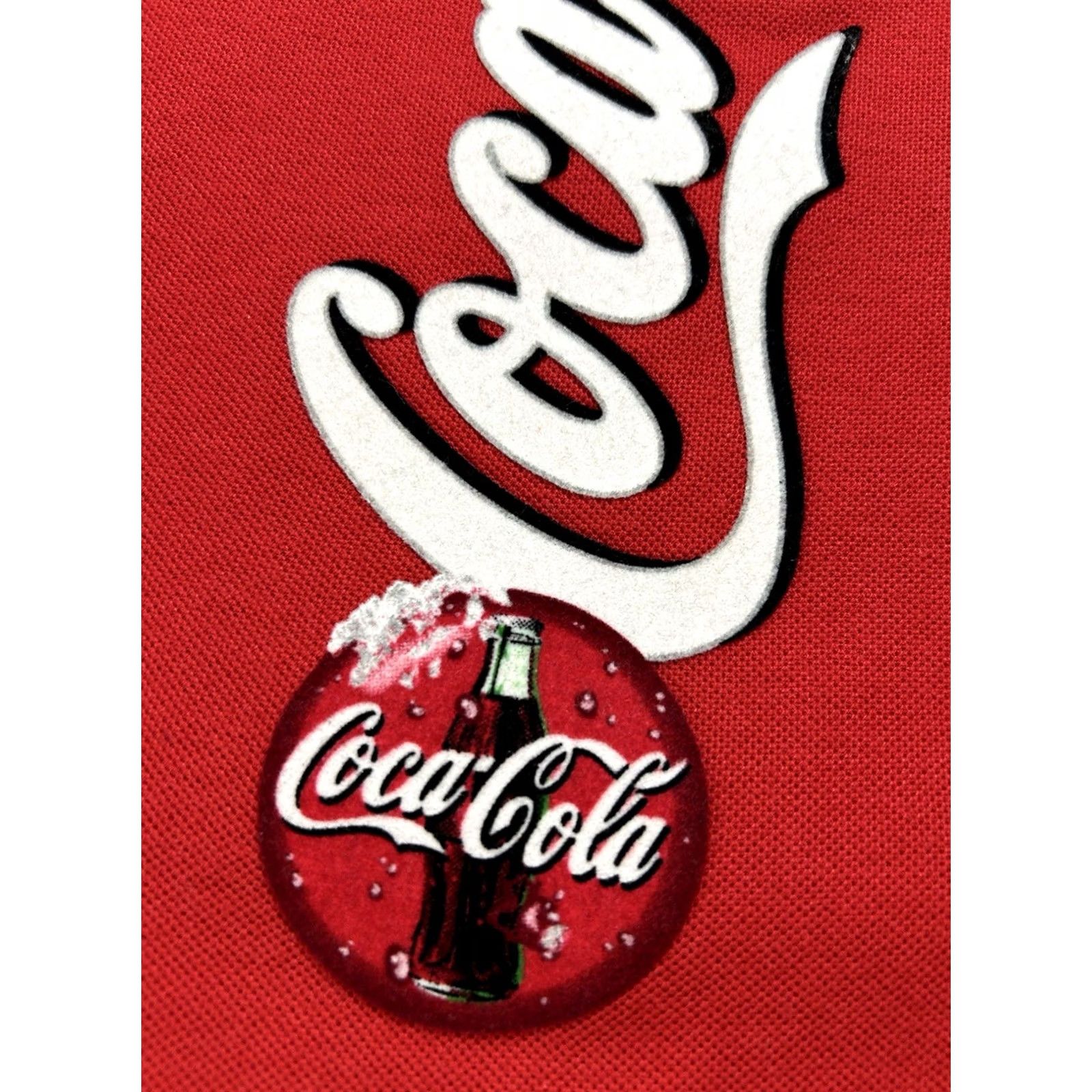 Vintage VINTAGE Coca-Cola Polo Shirt XL Red Soda Drink Company Promo Big Logo 25x31 Inches Size US XL / EU 56 / 4 - 3 Thumbnail