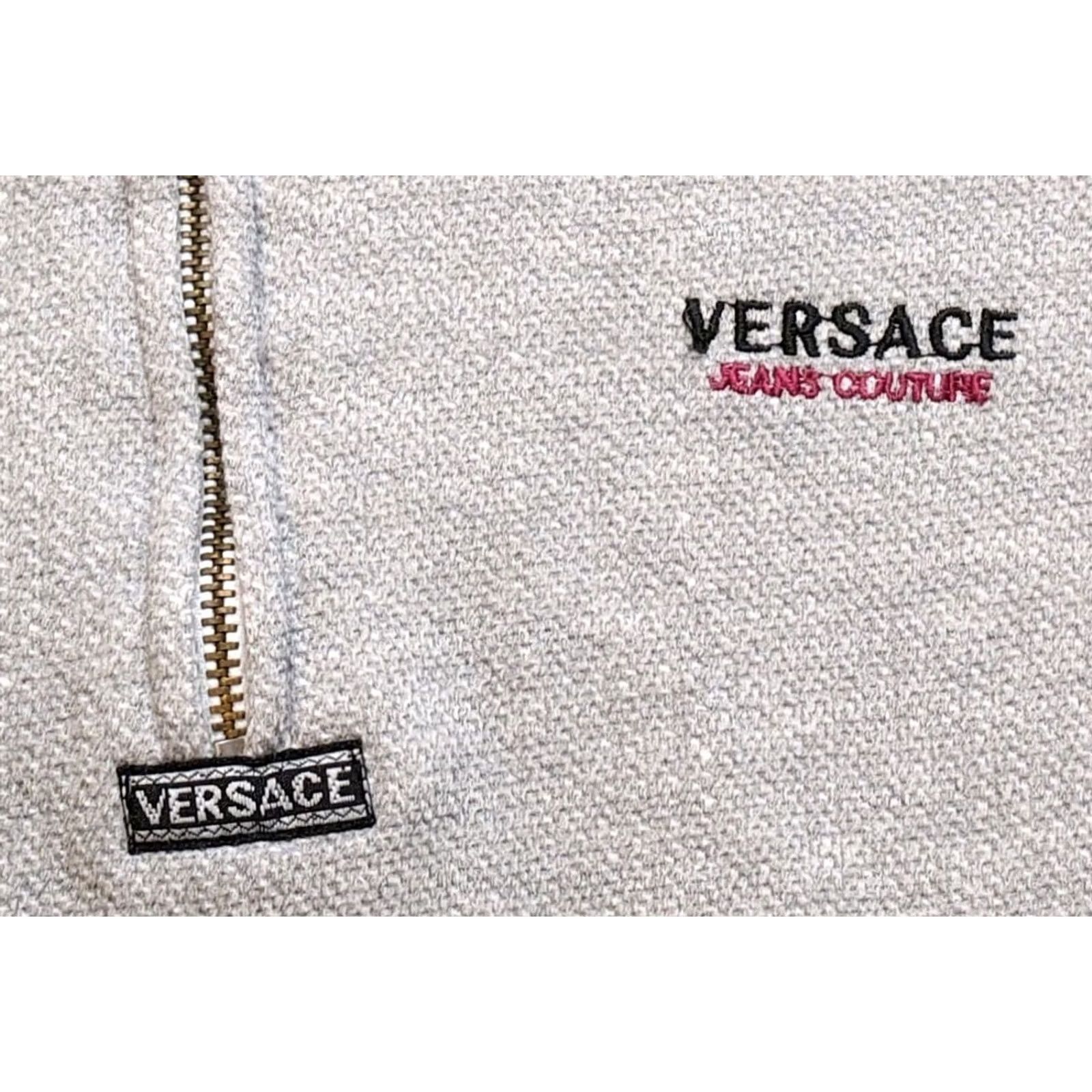 Versace Jeans Couture VINTAGE Versace Jeans Couture Shirt Gray 1/4 Zip Pullover Embroidered Designer S Mens Size US S / EU 44-46 / 1 - 3 Thumbnail