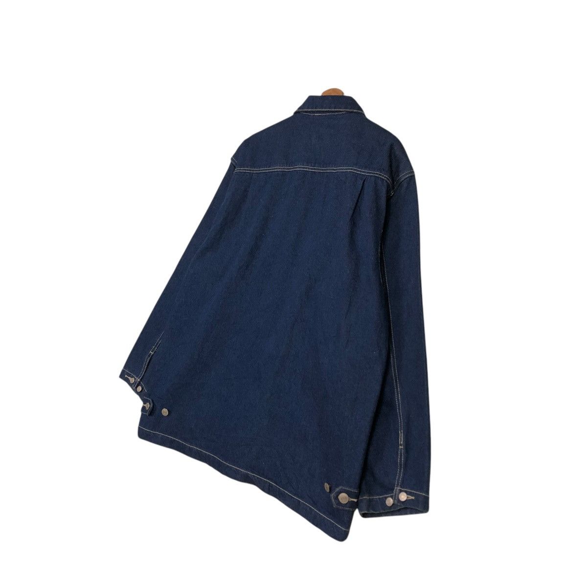 Japanese Brand 🔥VINTAGE DENIM CHORE JACKET HILL CROP POCKET ISSEY MIYAKE Size US M / EU 48-50 / 2 - 11 Thumbnail