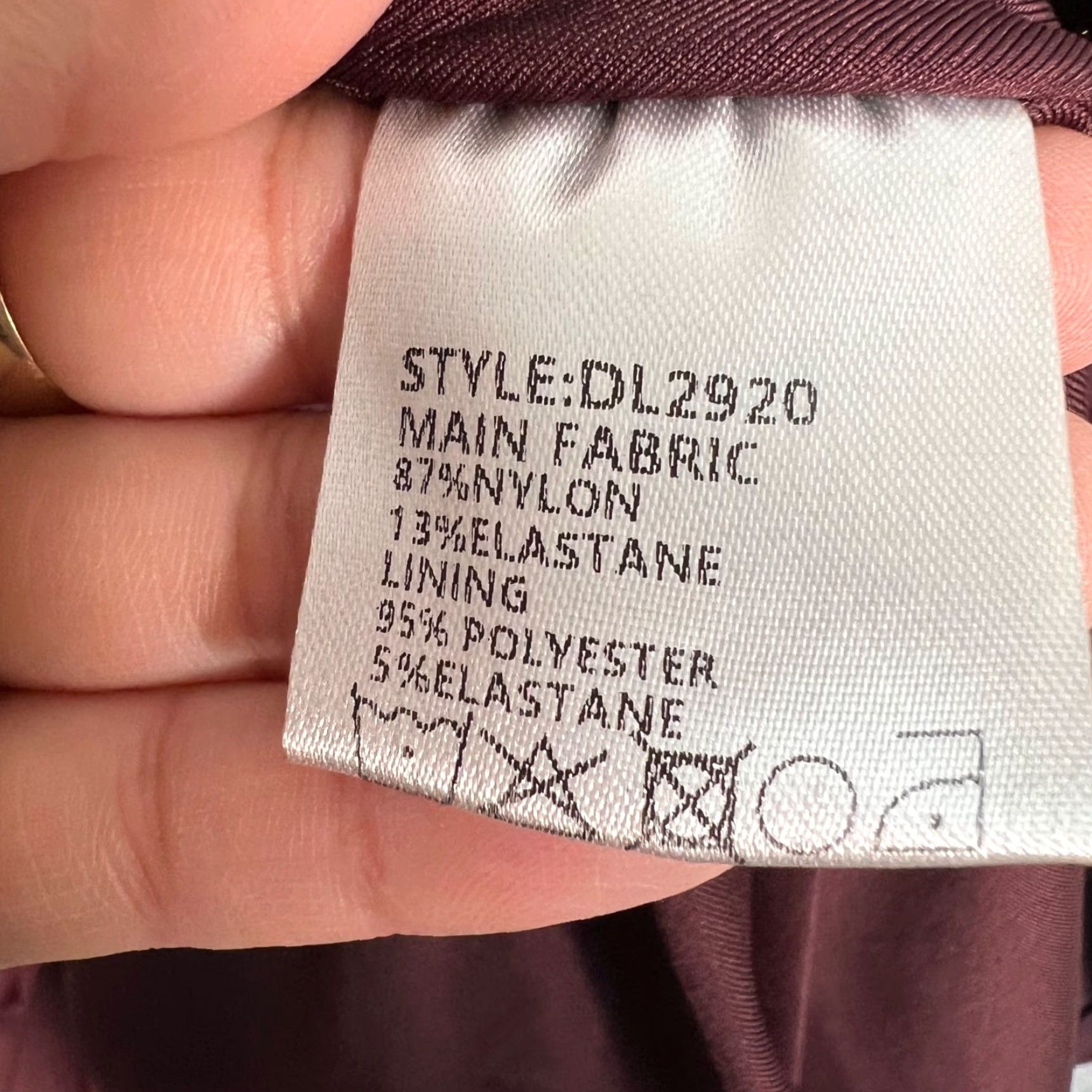Vintage DYLN Womens Small One-Shoulder Burgundy Asymmetrical Top w/ Lace Detail Blouse Size S / US 4 / IT 40 - 4 Thumbnail