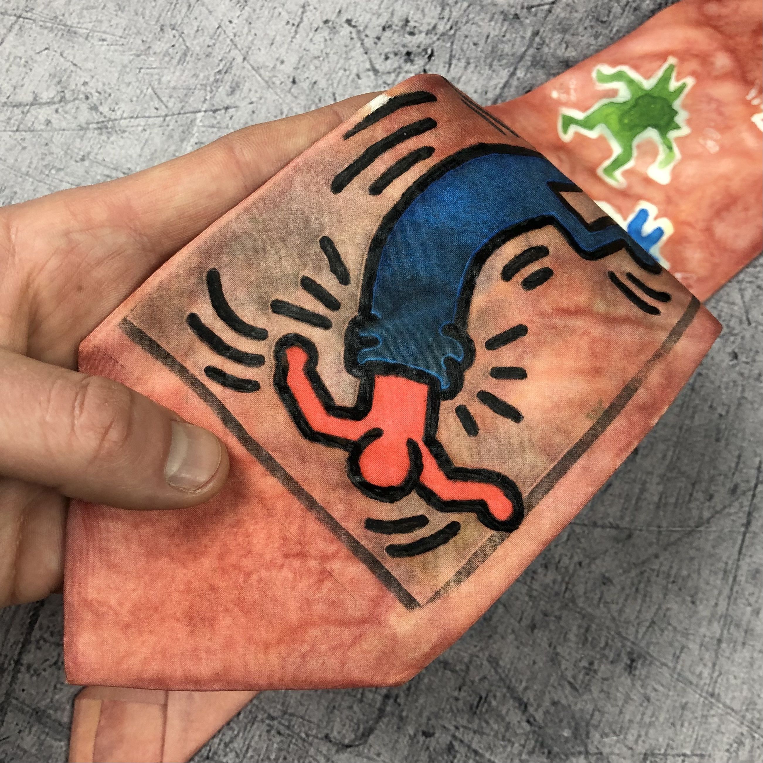 Keith Haring Vintage Keith Haring 1Of1 Handmade Tie Size ONE SIZE - 3 Thumbnail