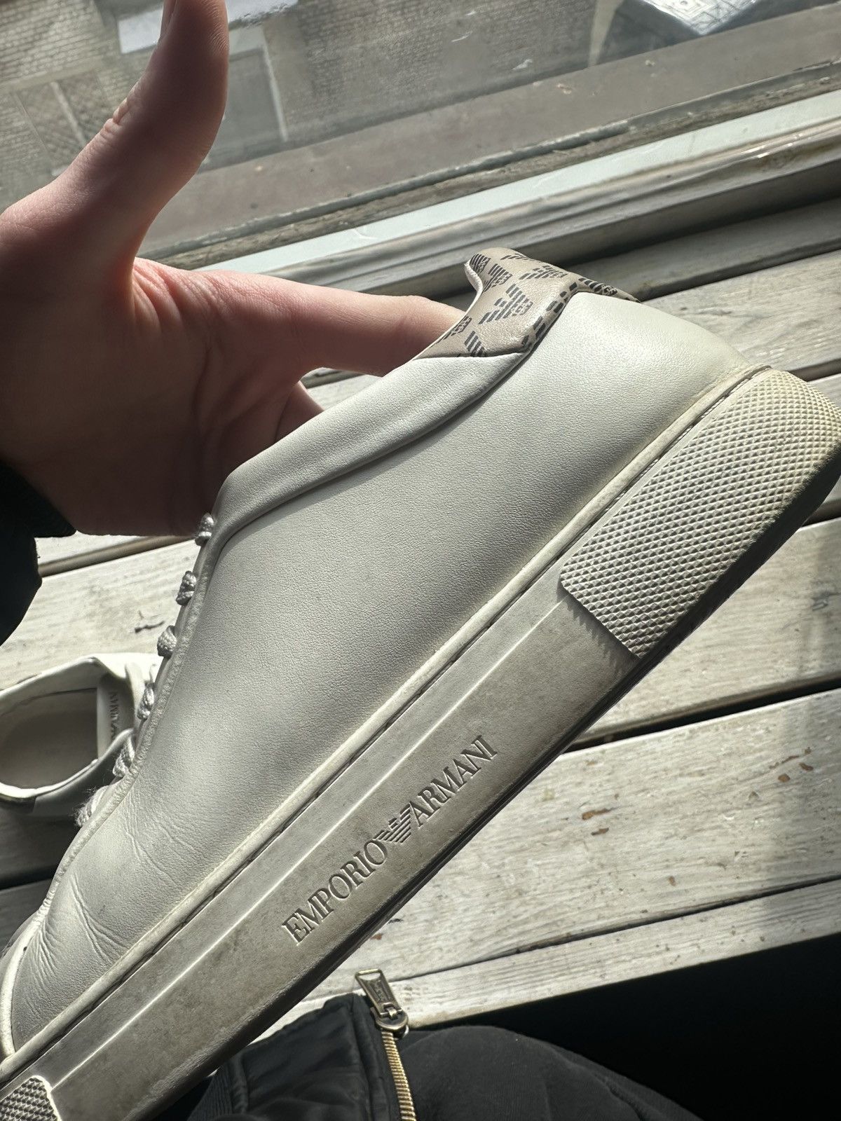 Designer × Emporio Armani × Giorgio Armani 🚨ARMANI WHITE SHOES MINIMALISM SNEAKERS MONOGRAM LUXURY Size US 6 / EU 39 - 10 Thumbnail