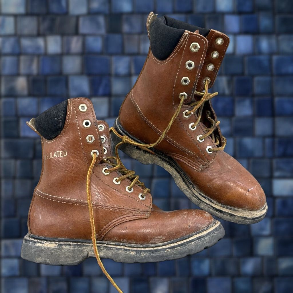 Vintage VINTAGE Ramrods Insulated Mens Brown Leather Work Boot Size 7 Size US 6 / EU 39 - 1 Thumbnail